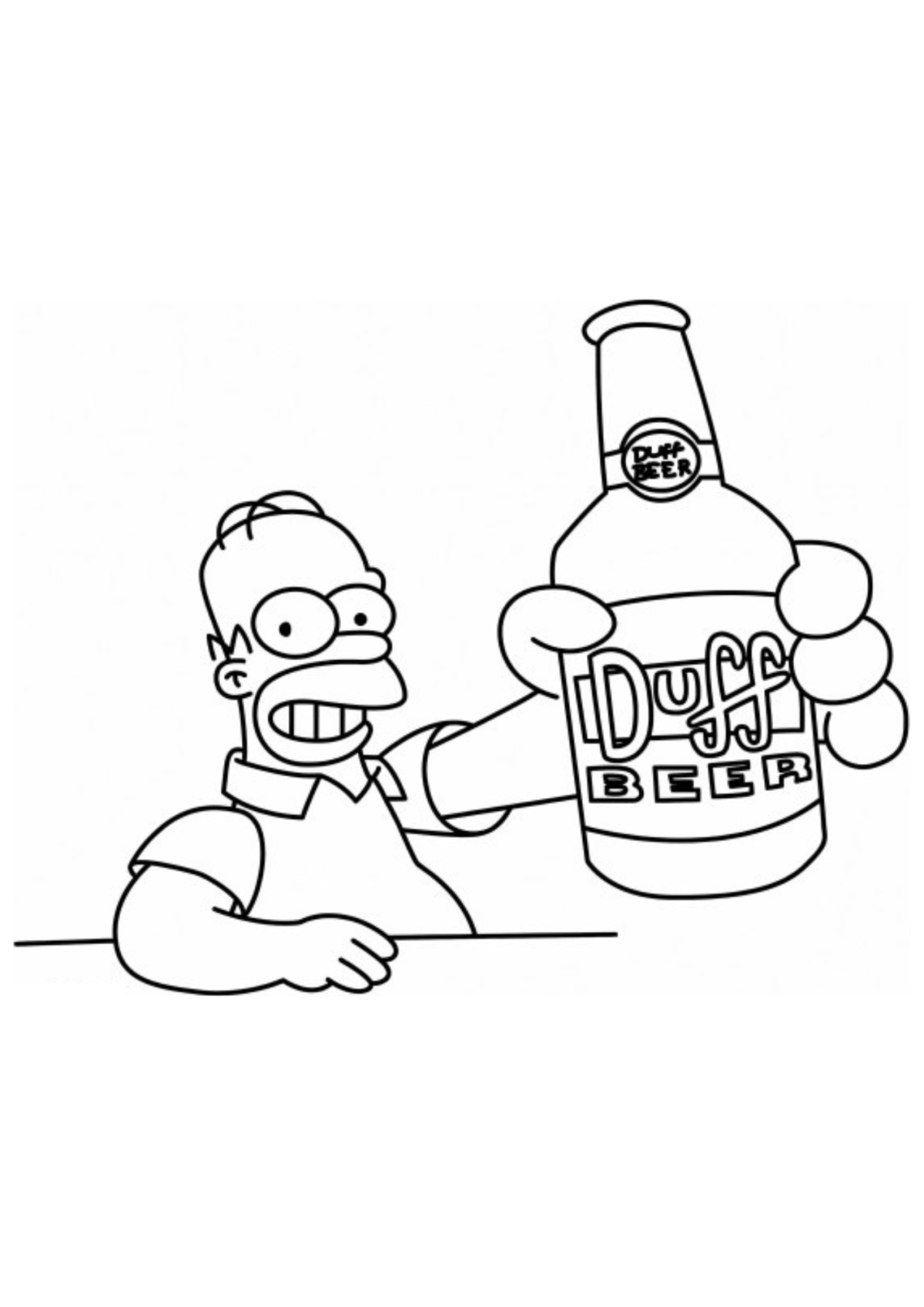 Desenho para Colorir Homer Simpson