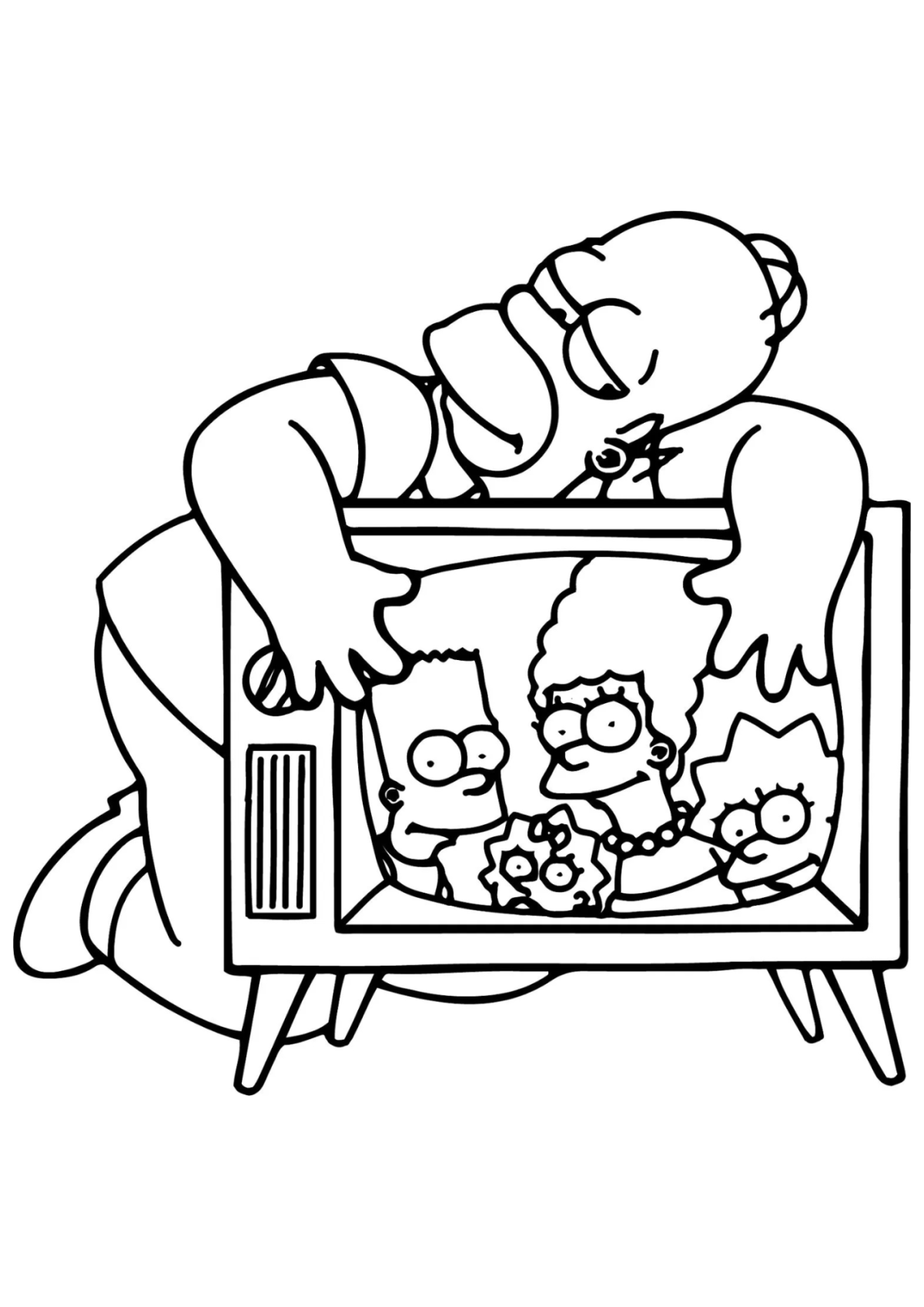 Desenho para Colorir Homer Simpson