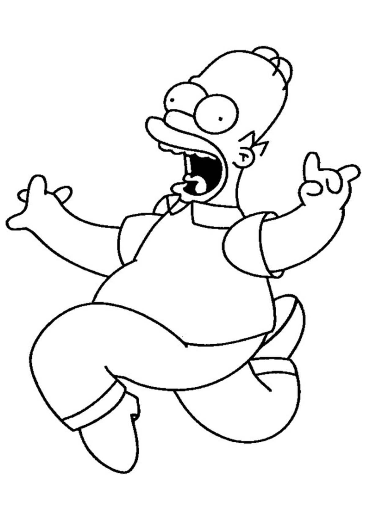 Desenho para Colorir Homer Simpson