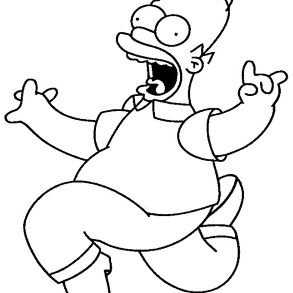Desenho para Colorir Homer Simpson