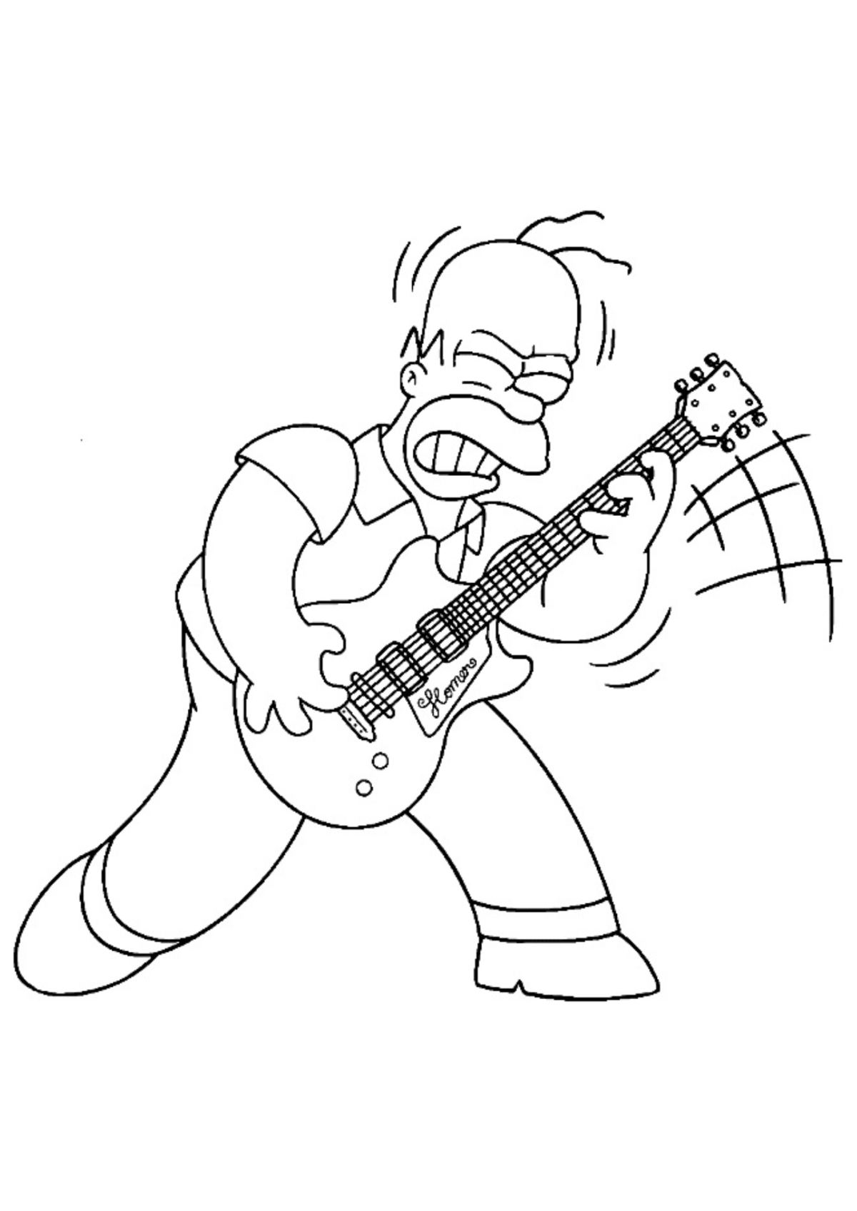 Desenho para Colorir Homer Simpson