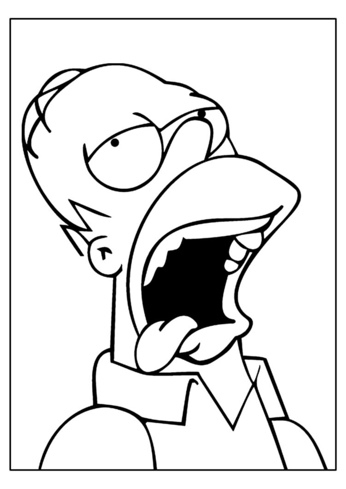 Desenho para Colorir Homer Simpson