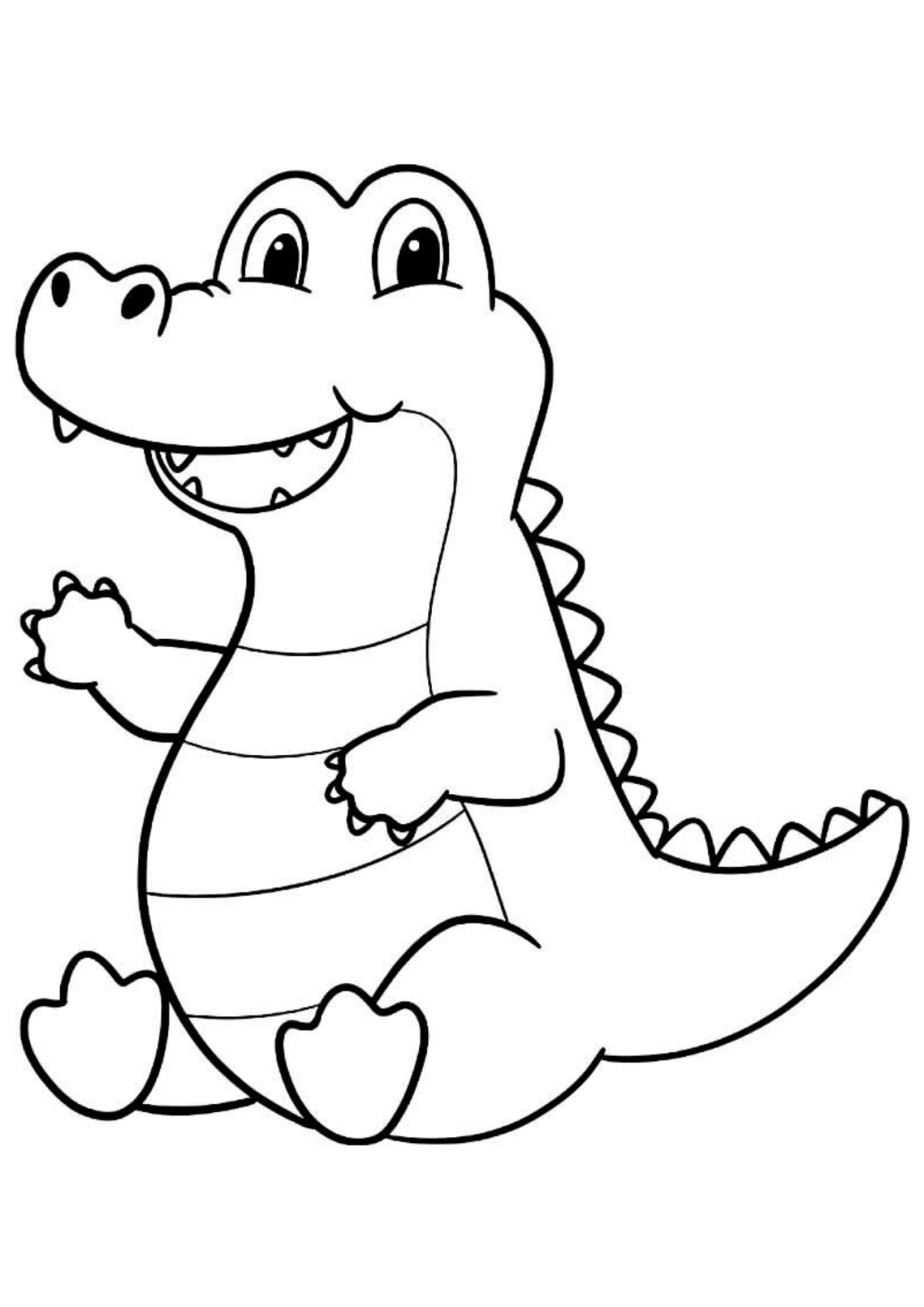 Desenho para Colorir Jacaré