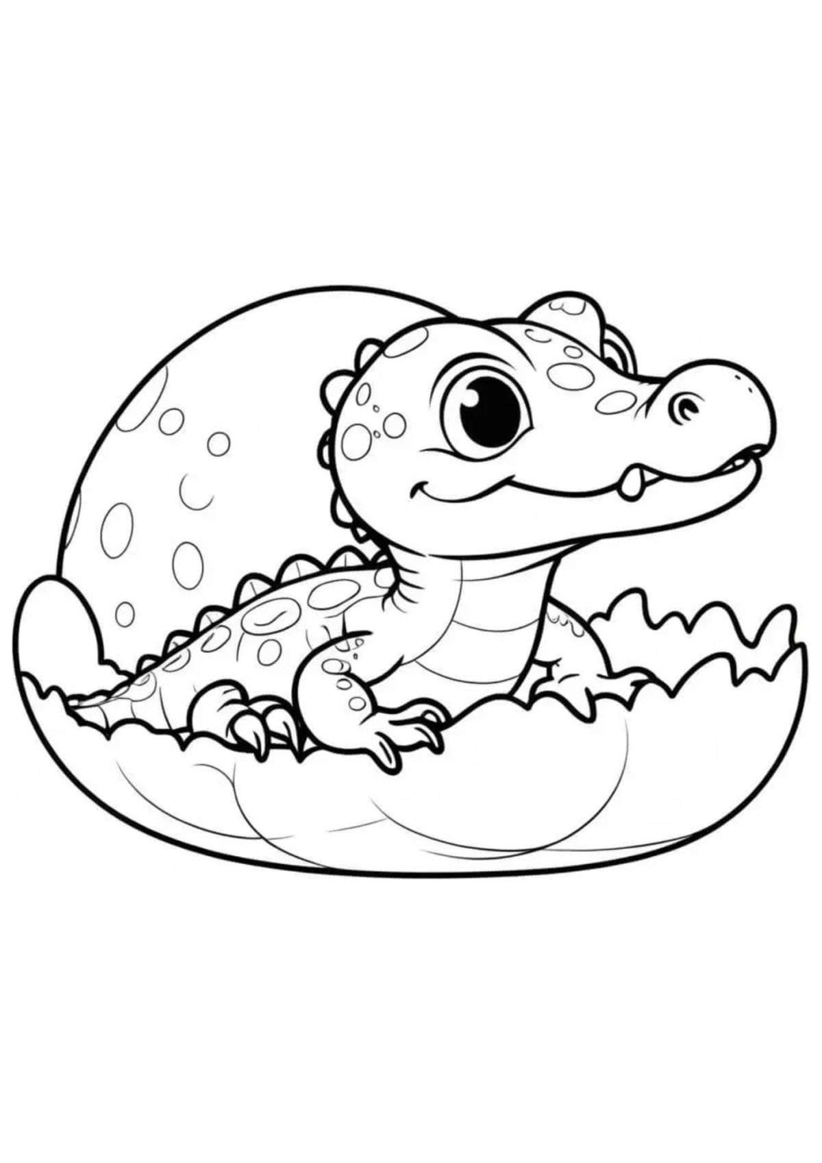Desenho para Colorir Jacaré
