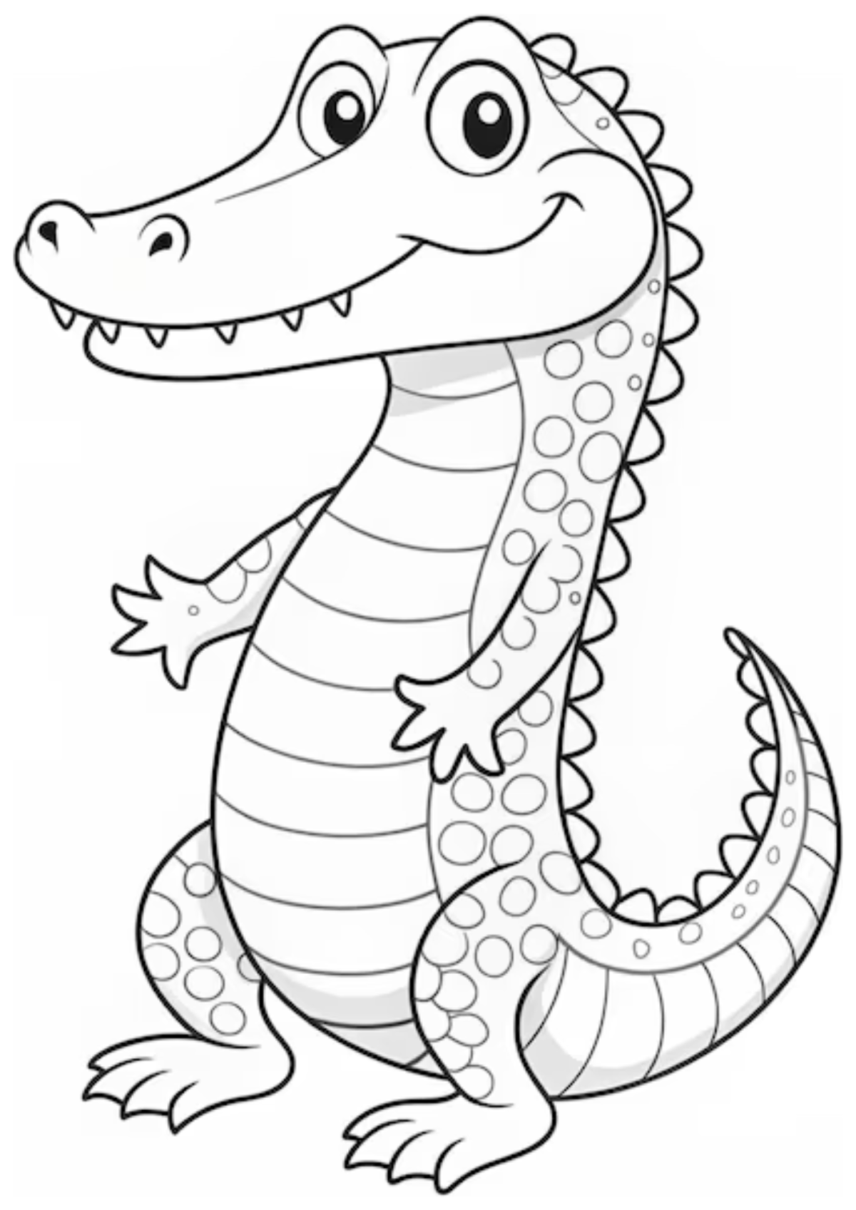 Desenho para Colorir Jacaré