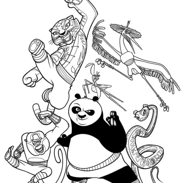 Desenho para Colorir Kung Fu Panda