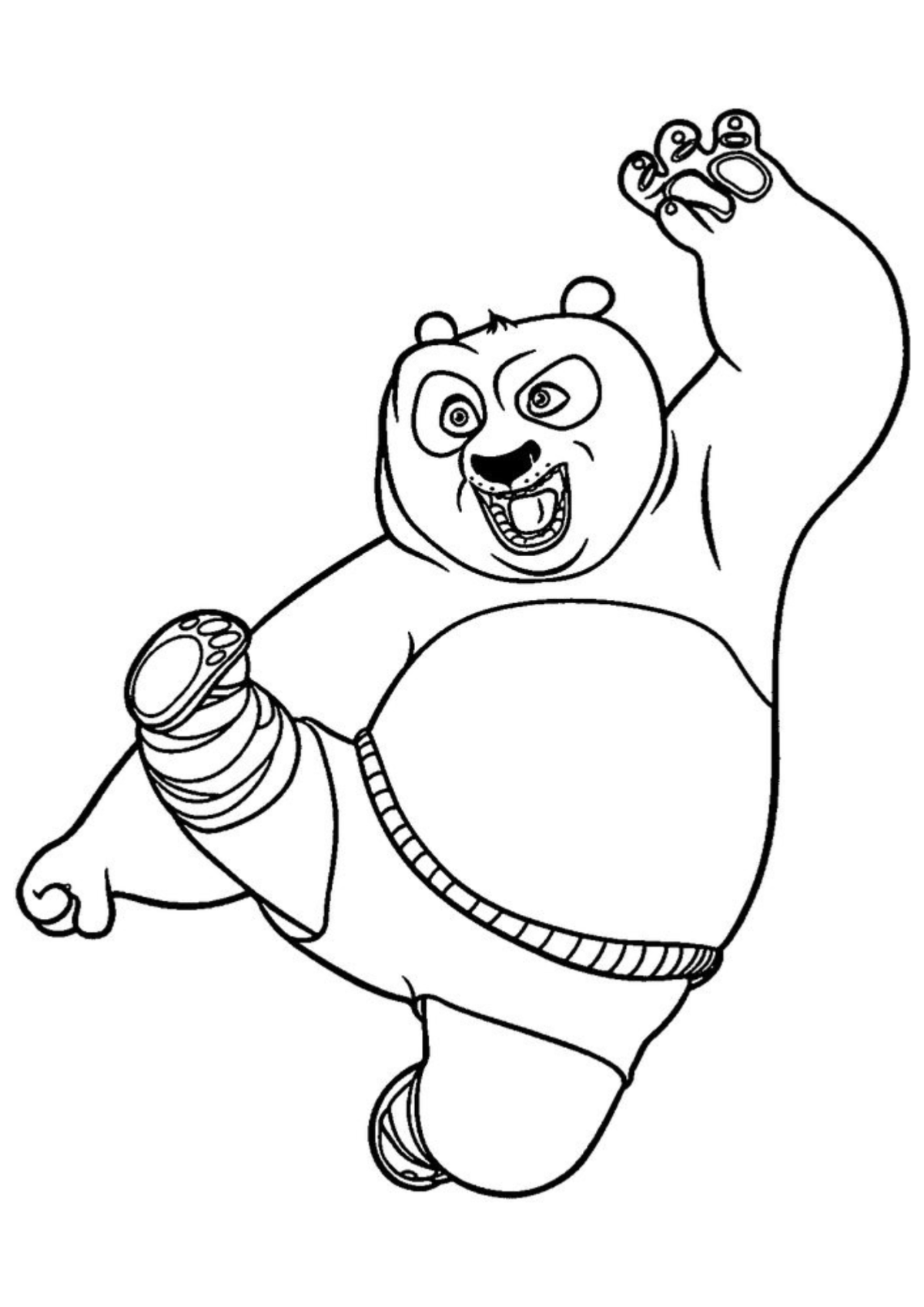 Desenho para Colorir Kung Fu Panda
