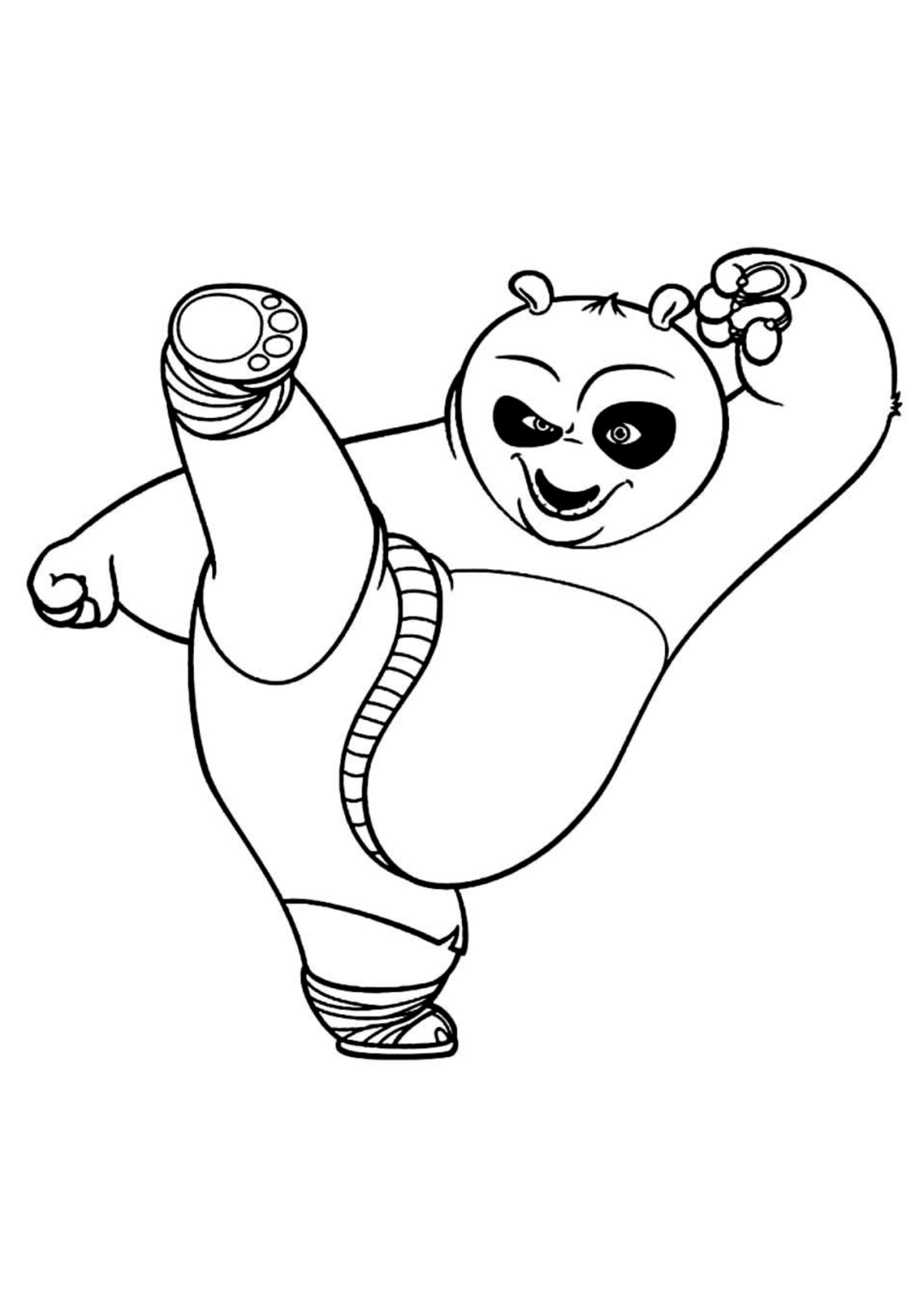 Desenho para Colorir Kung Fu Panda