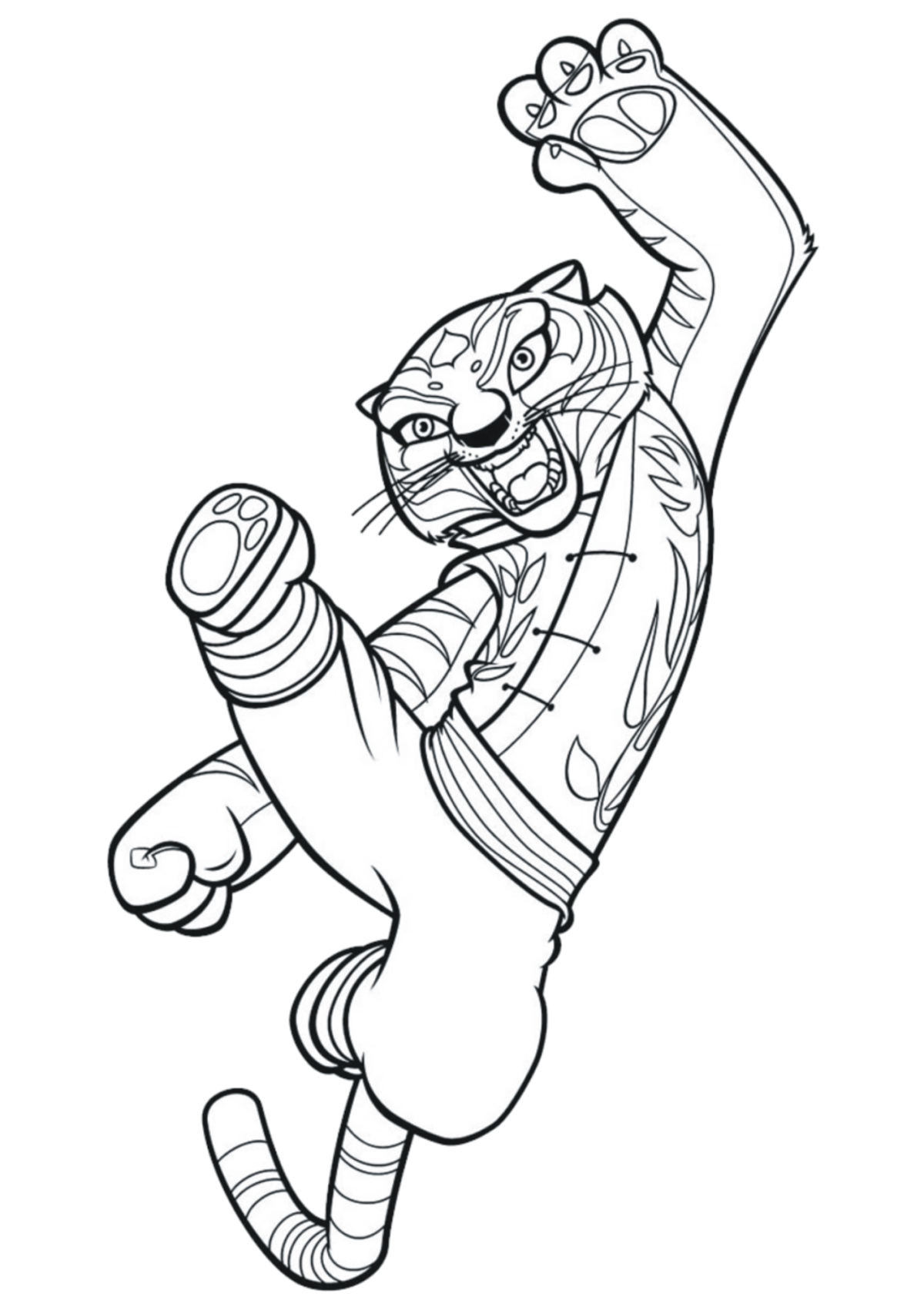 Desenho para Colorir Kung Fu Panda