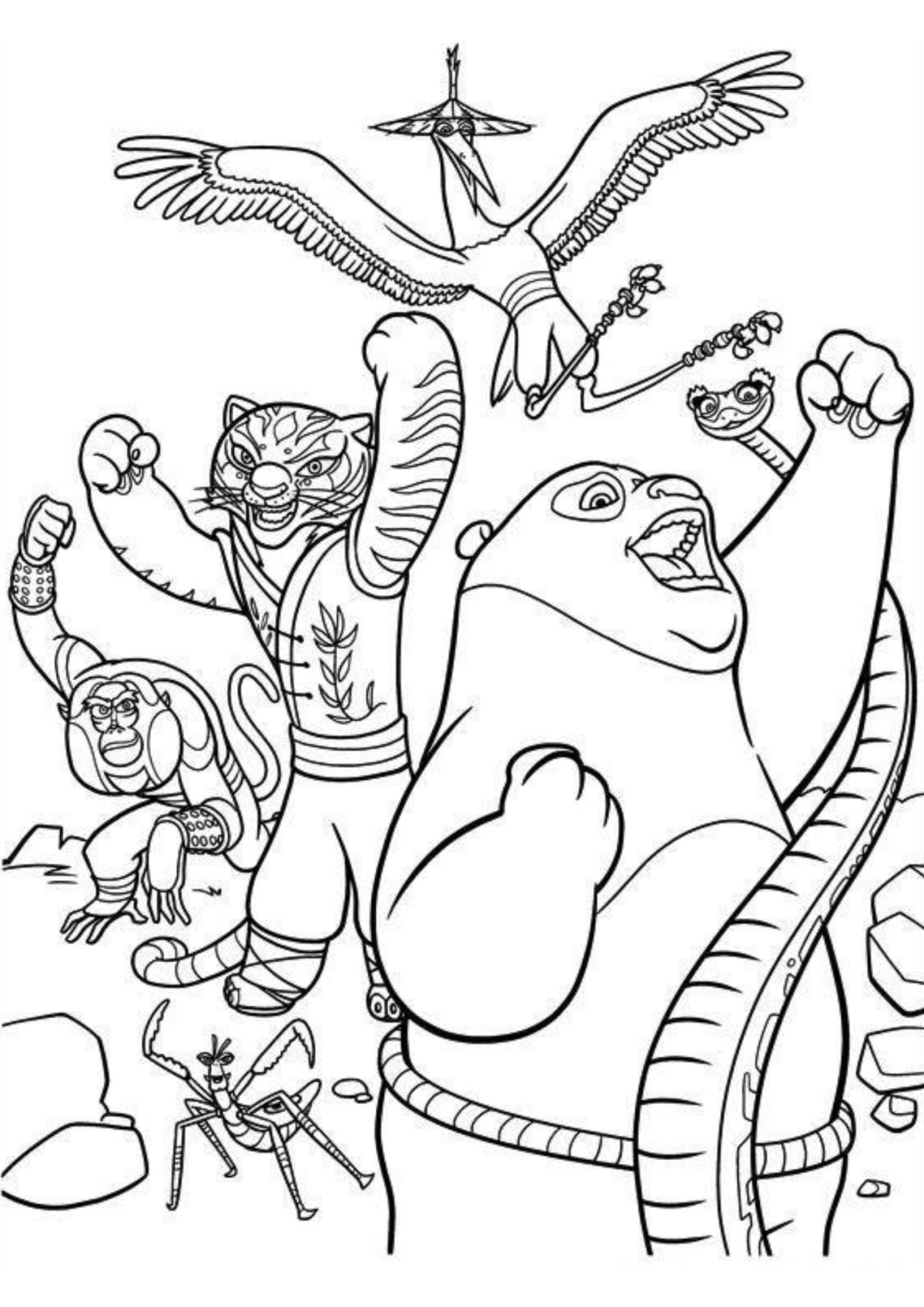 Desenho para Colorir Kung Fu Panda