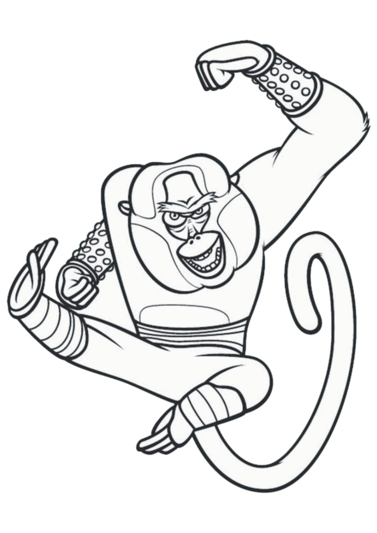 Desenho para Colorir Kung Fu Panda