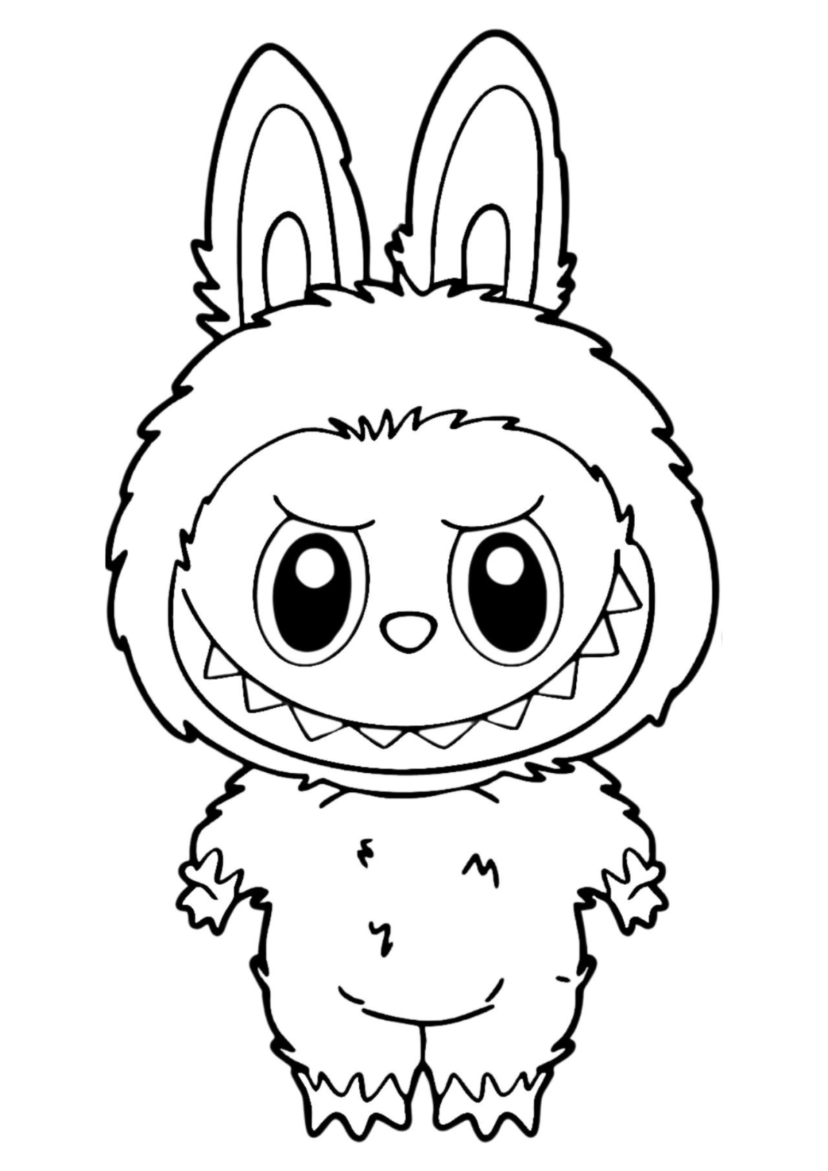Desenho para Colorir Labubu