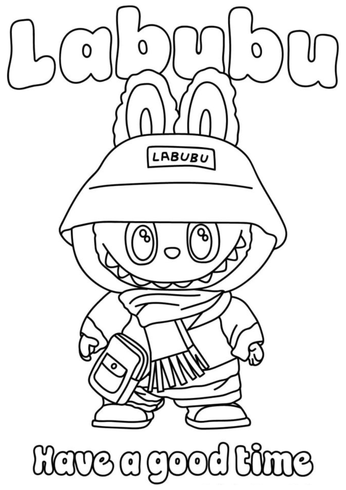 Desenho para Colorir Labubu