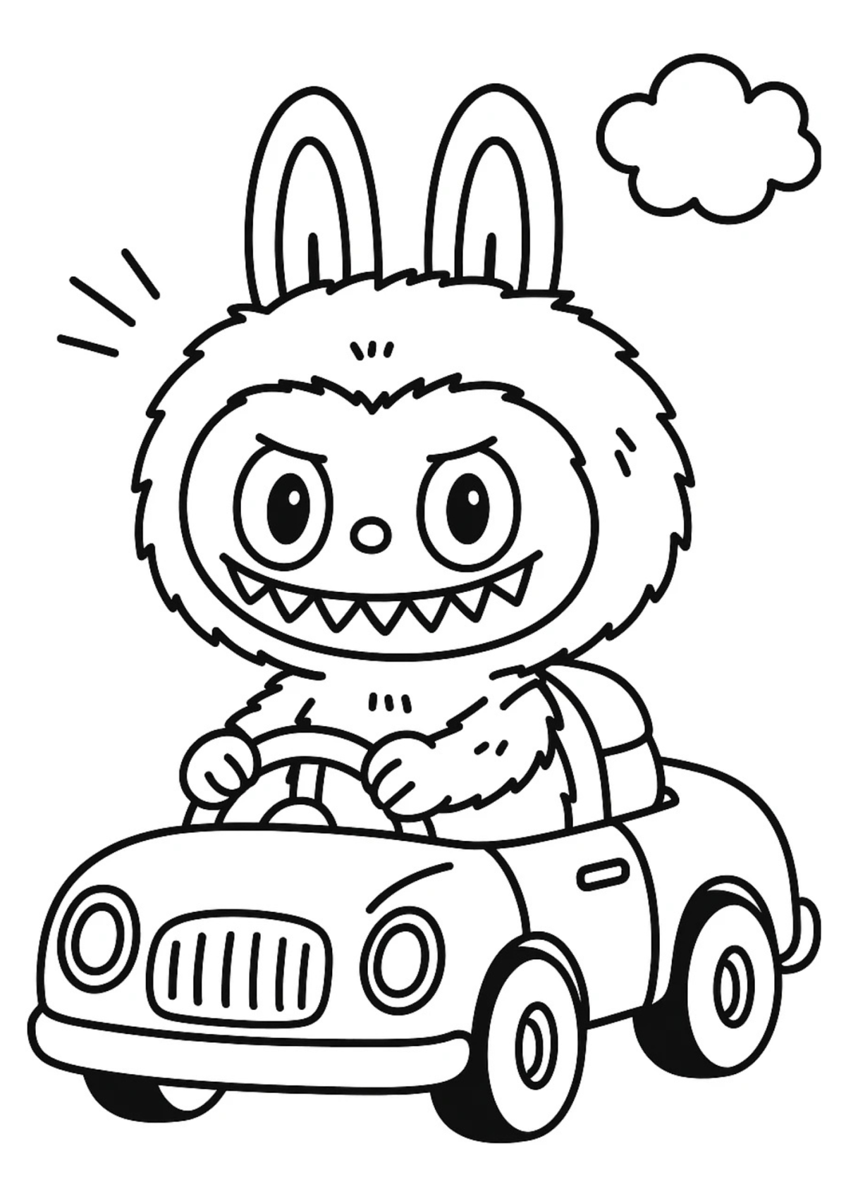 Desenho para Colorir Labubu