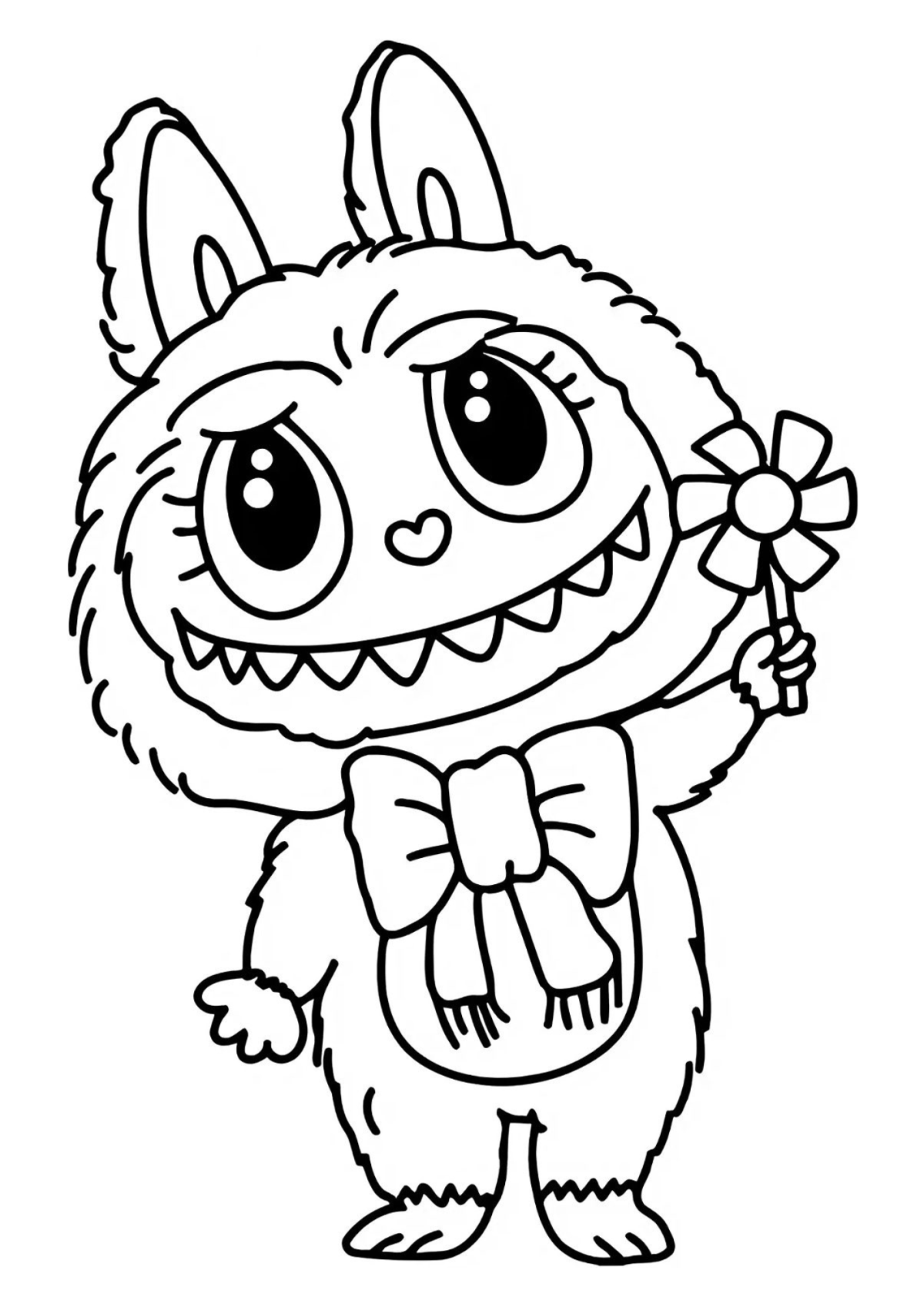 Desenho para Colorir Labubu