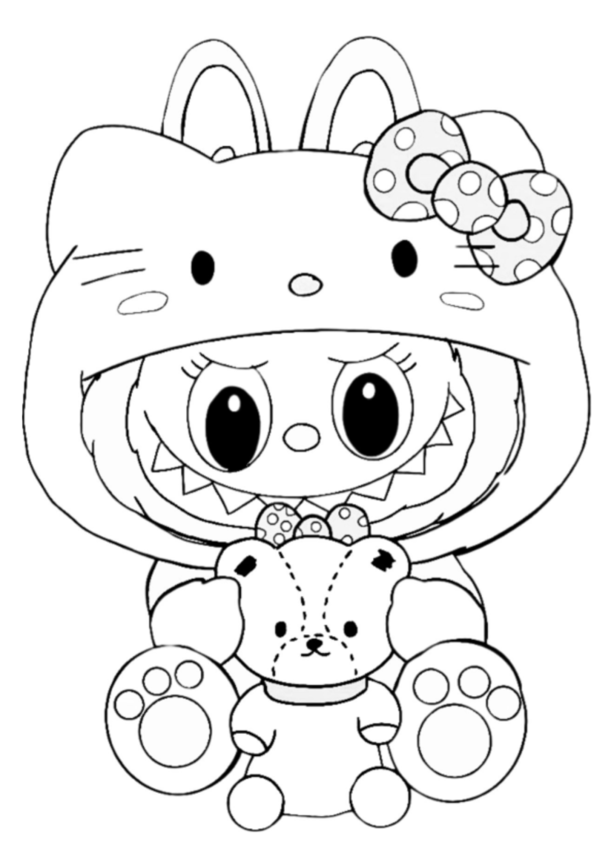Desenho para Colorir Labubu