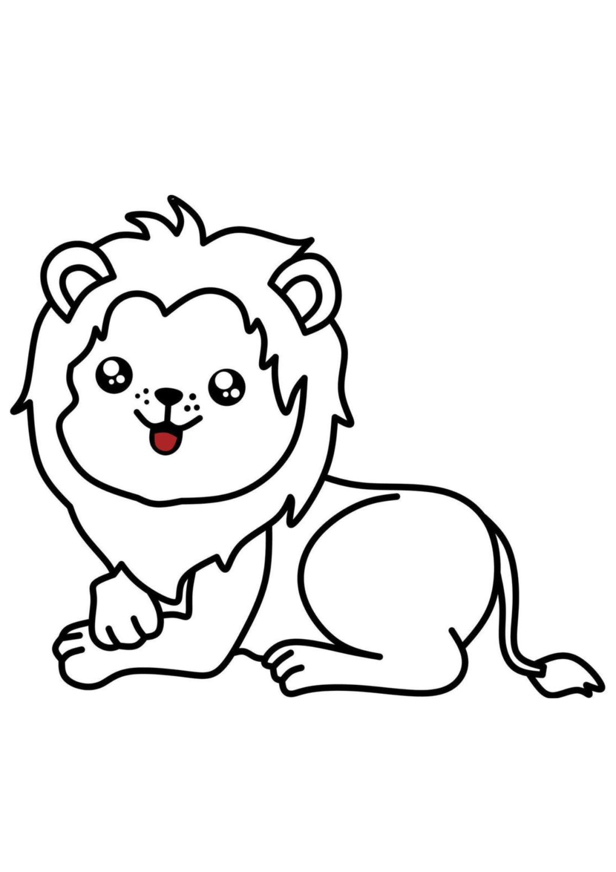 Desenho para Colorir Leão