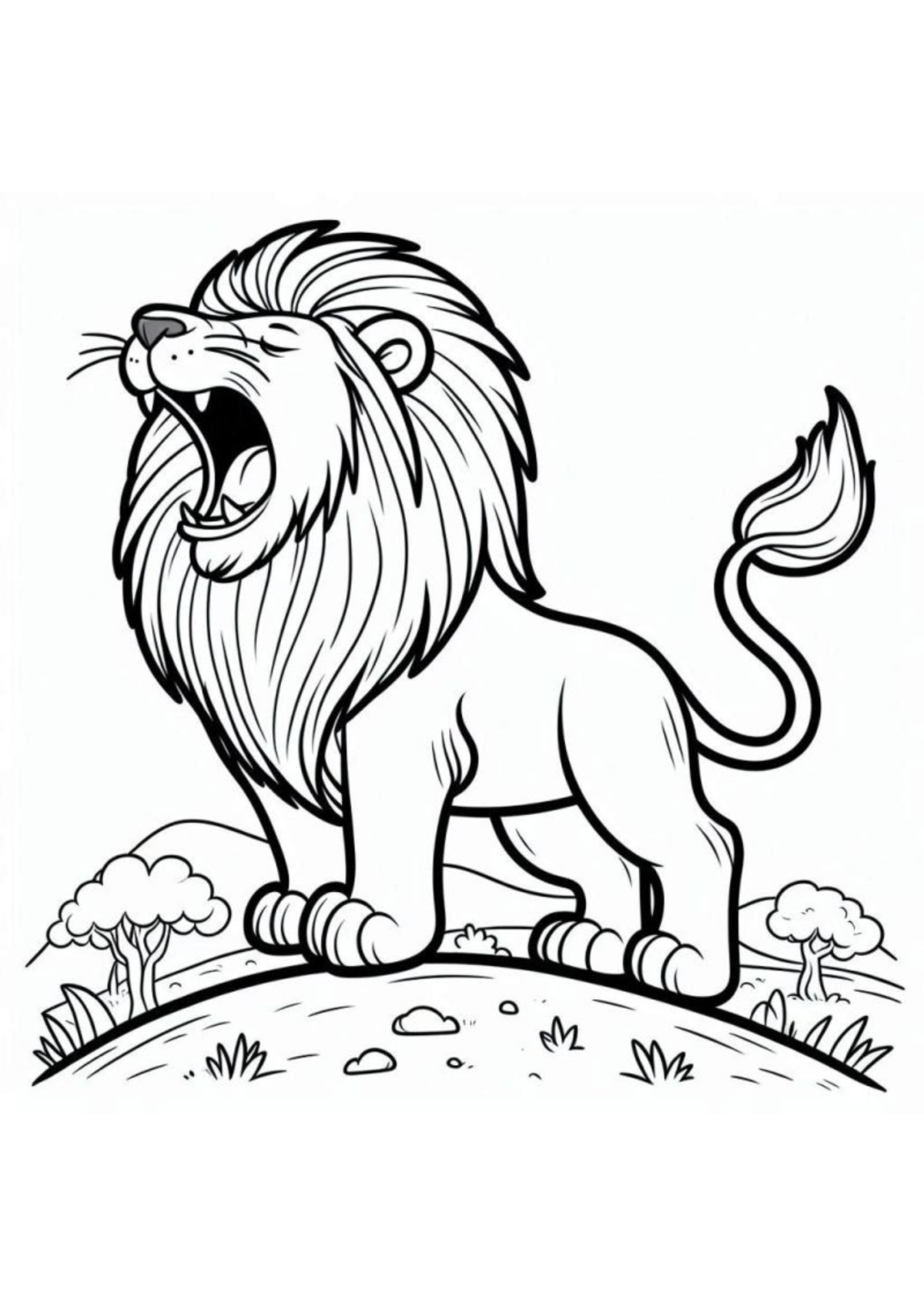 Desenho para Colorir Leão