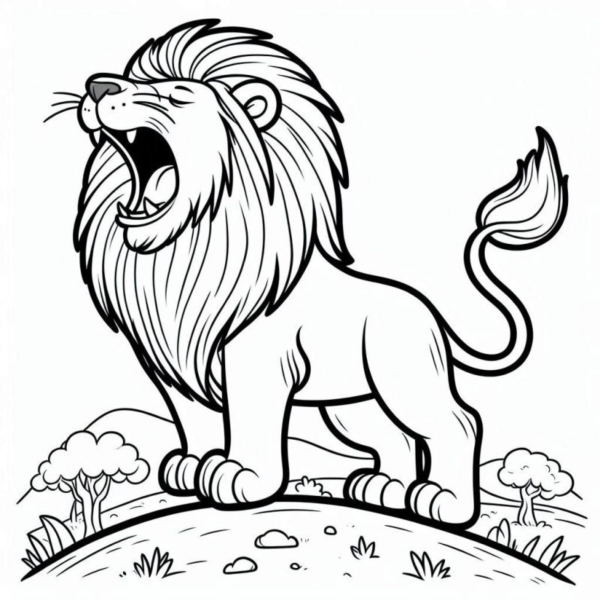 Desenho para Colorir Leão