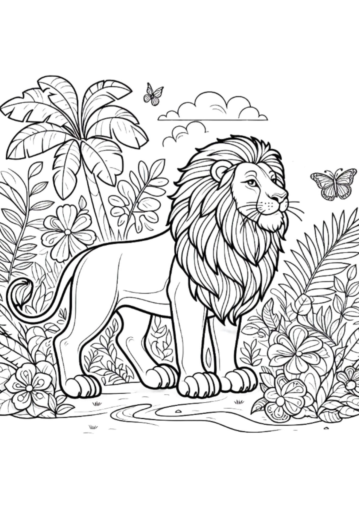Desenho para Colorir Leão