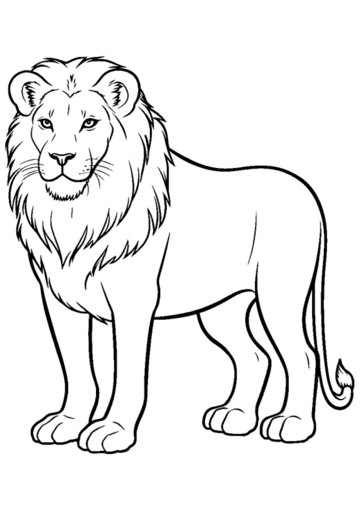 Desenho para Colorir Leão