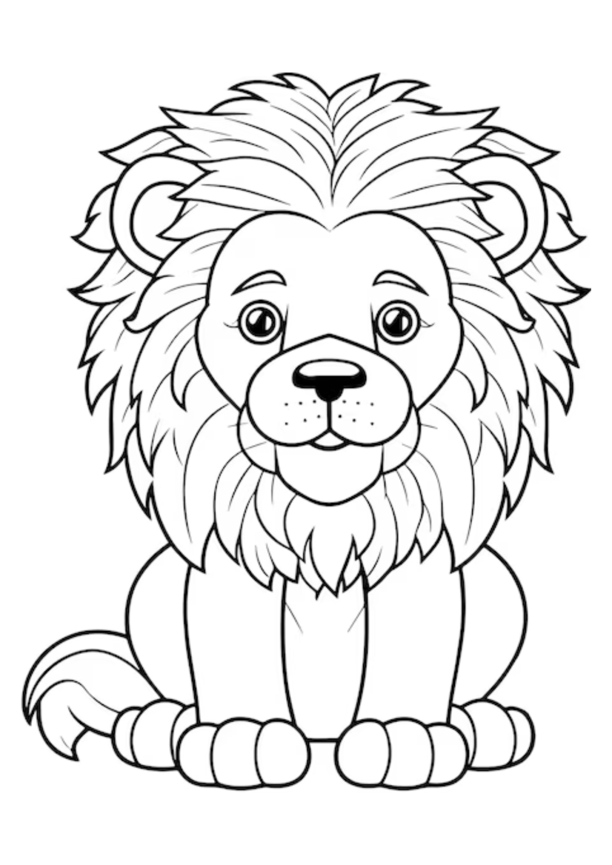 Desenho para Colorir Leão