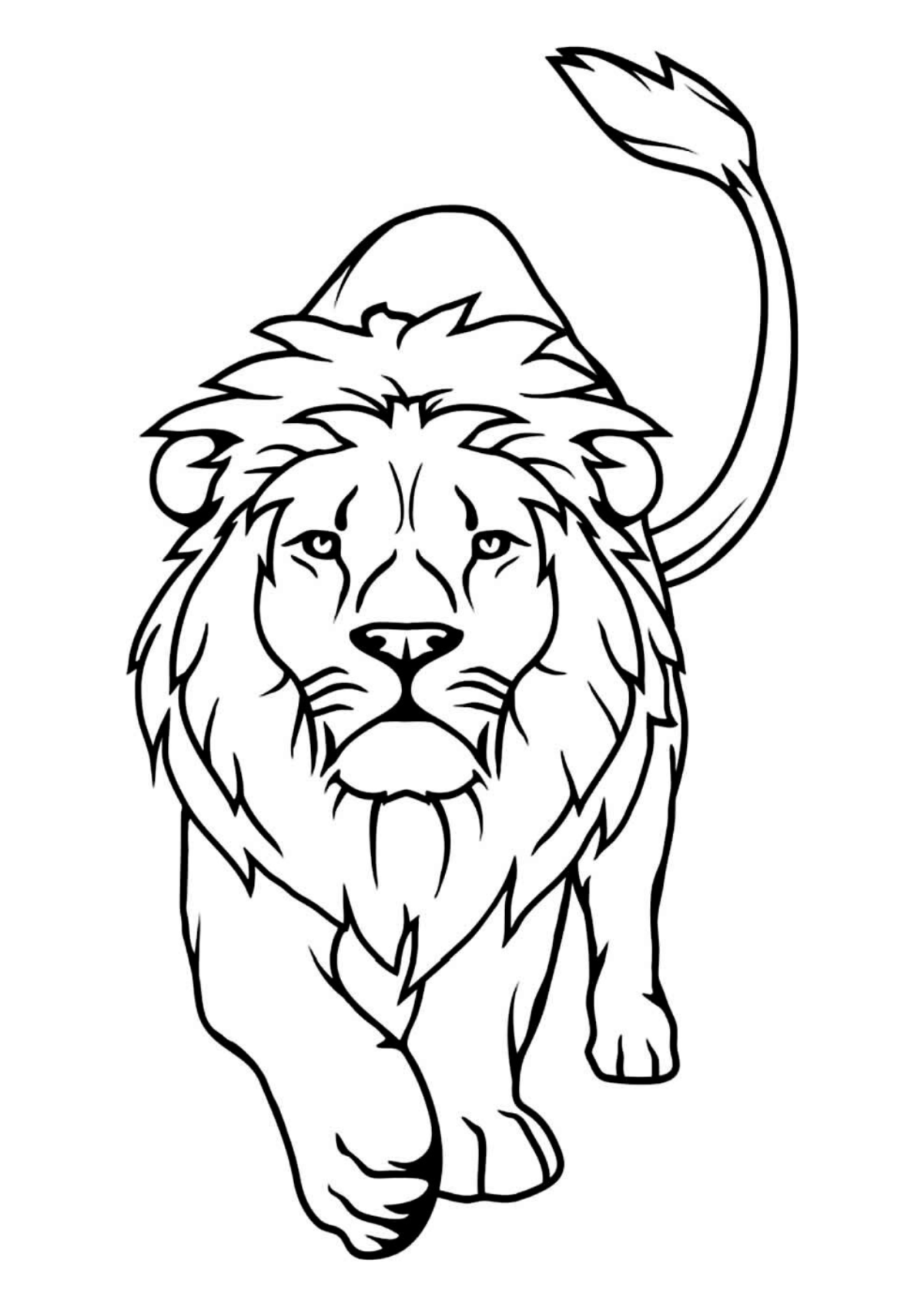 Desenho para Colorir Leão