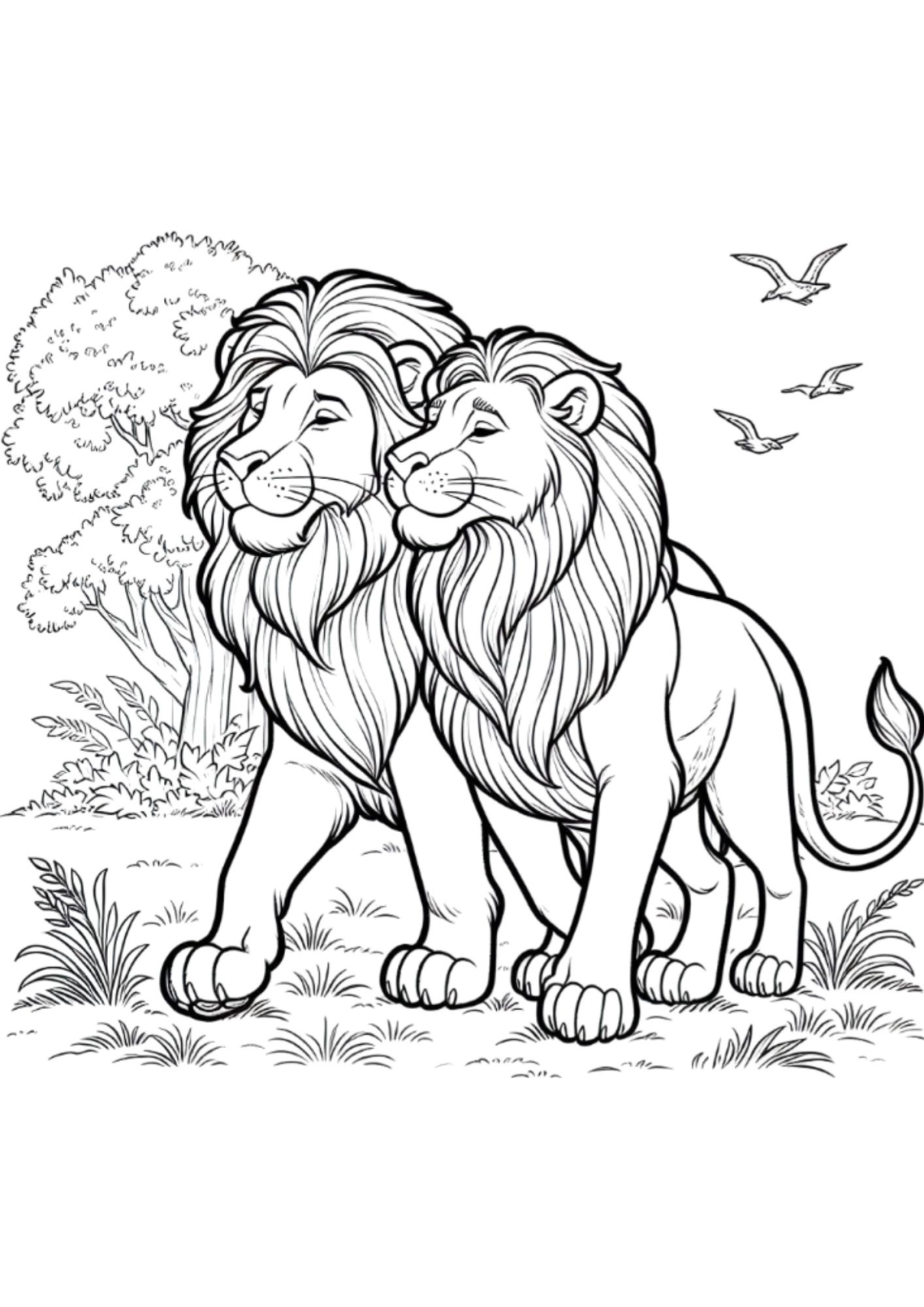 Desenho para Colorir Leão