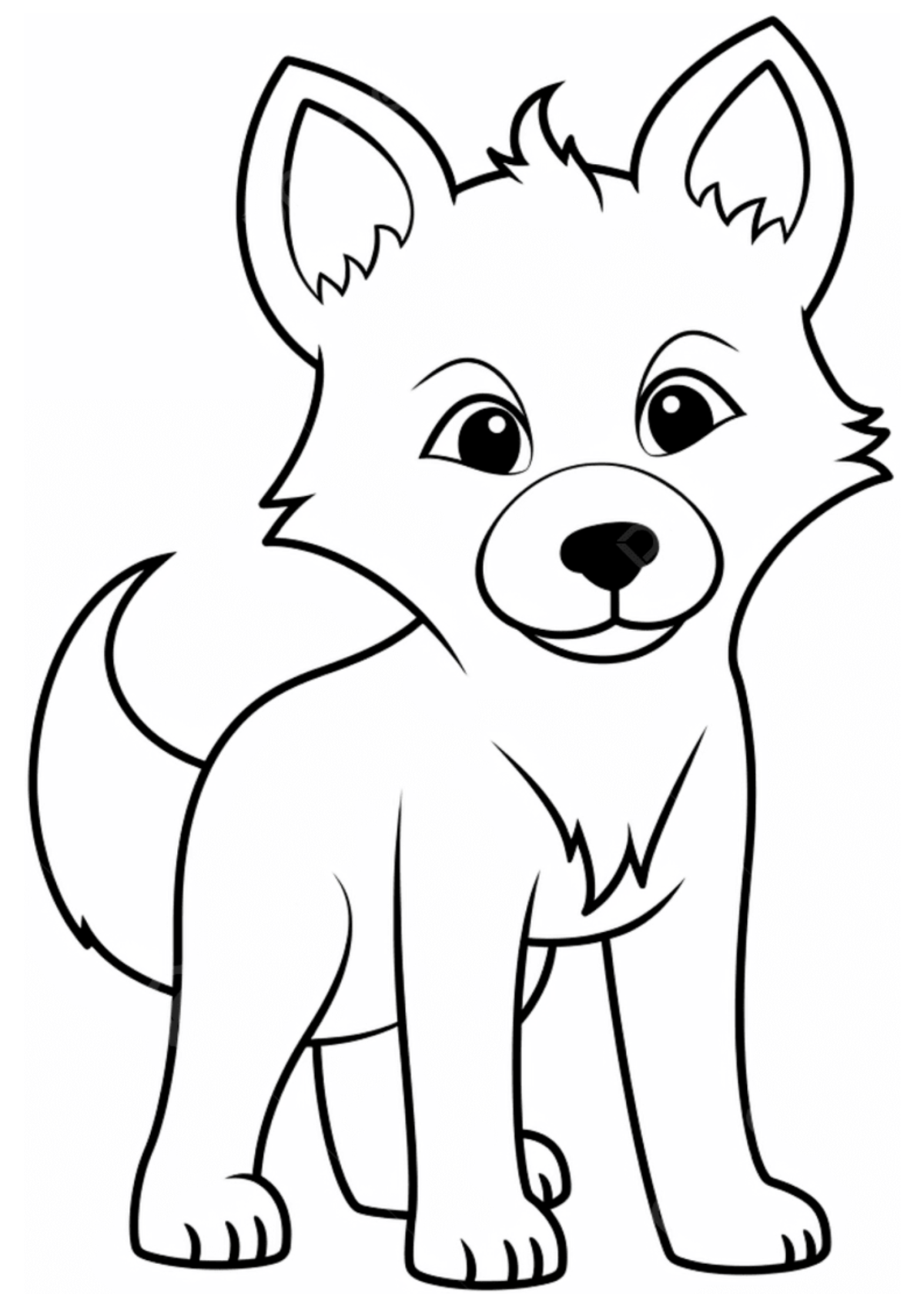 Desenho para Colorir Lobo