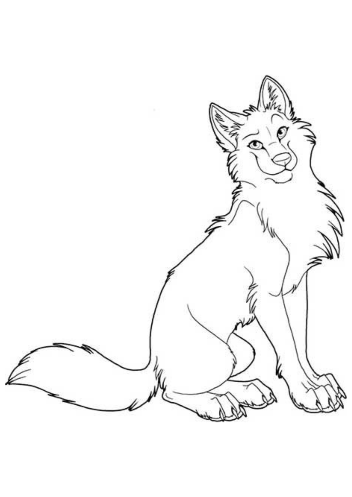 Desenho para Colorir Lobo