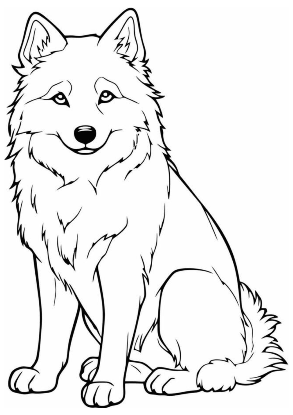 Desenho para Colorir Lobo