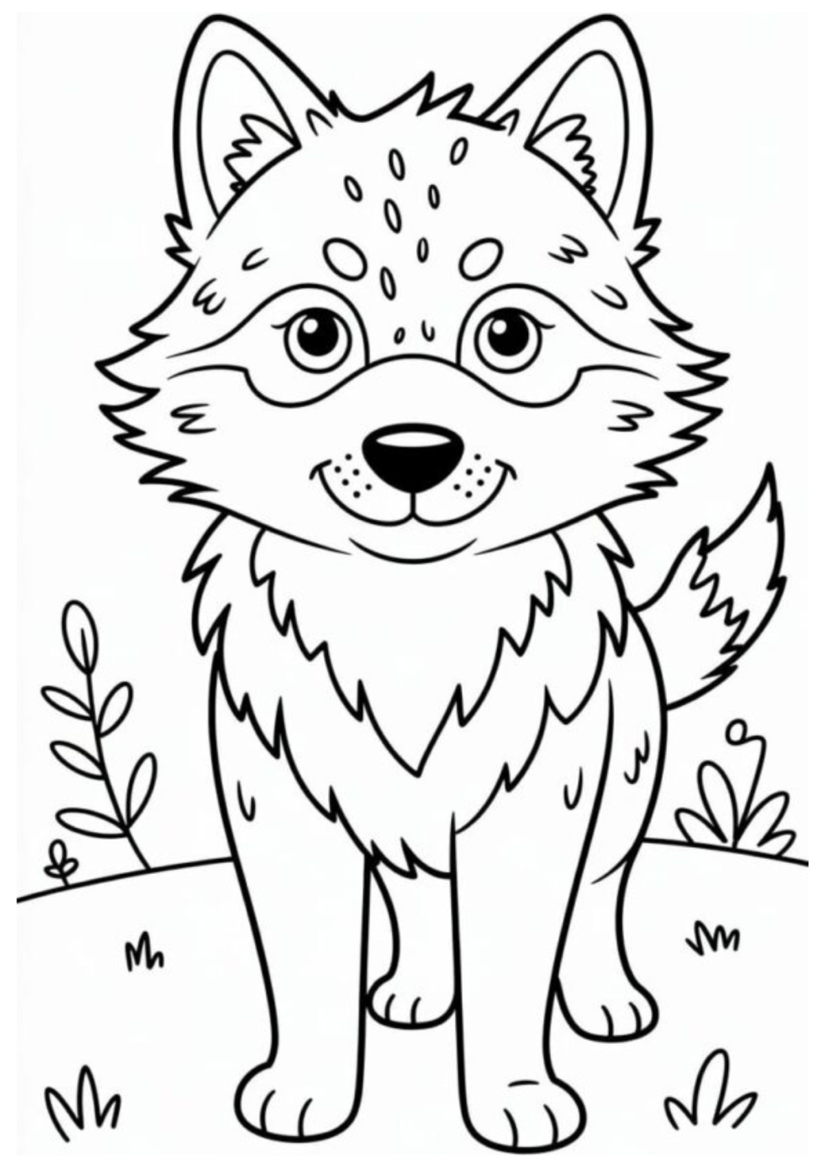 Desenho para Colorir Lobo