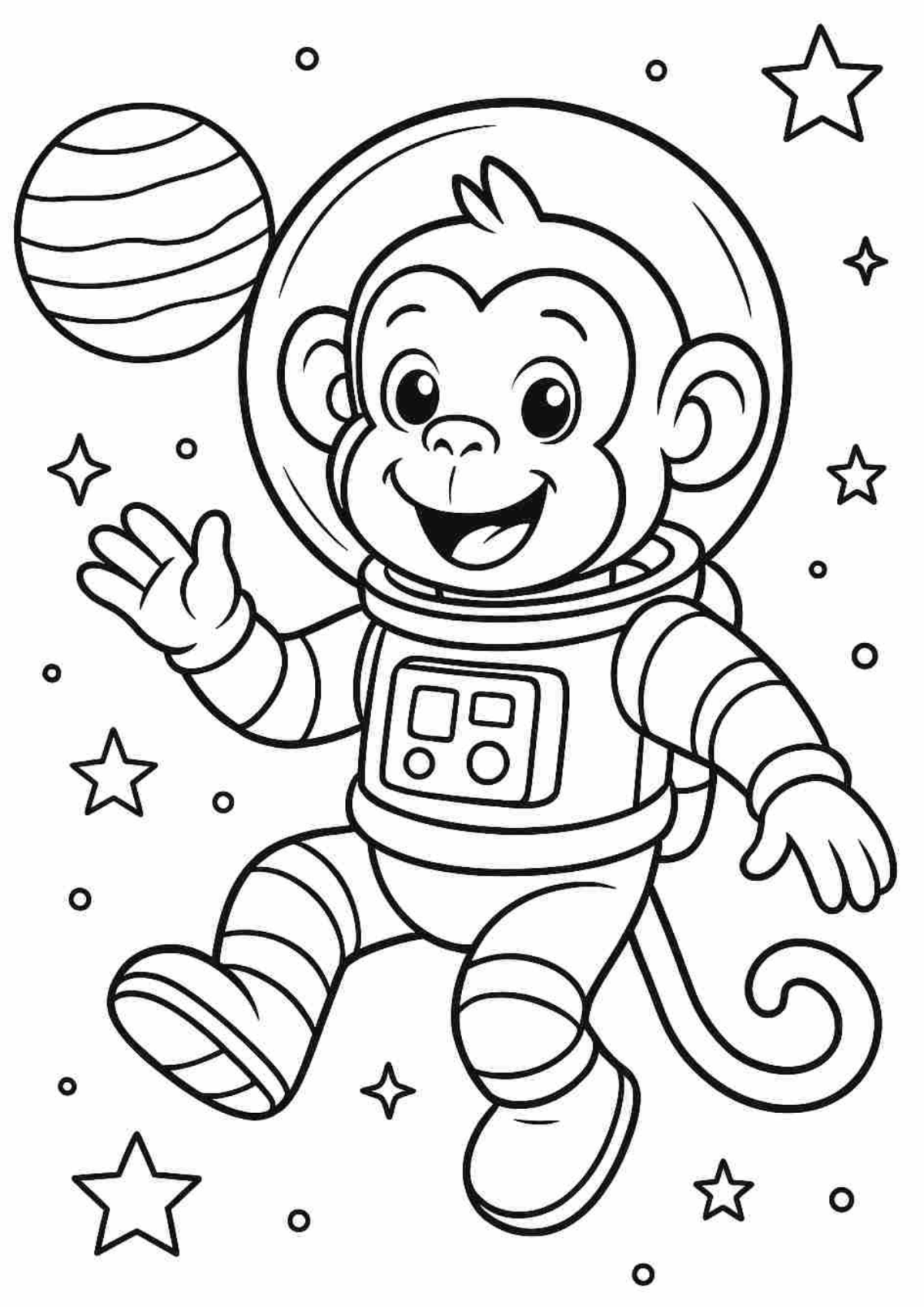 Desenho para Colorir Macaco