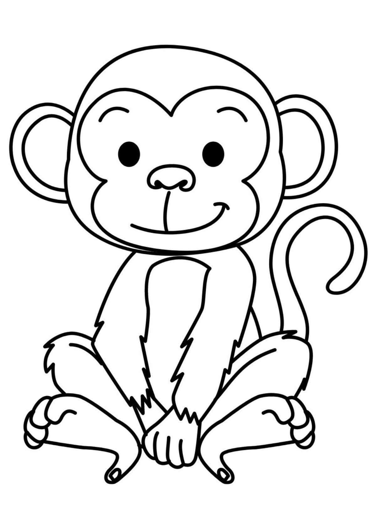 Desenho para Colorir Macaco