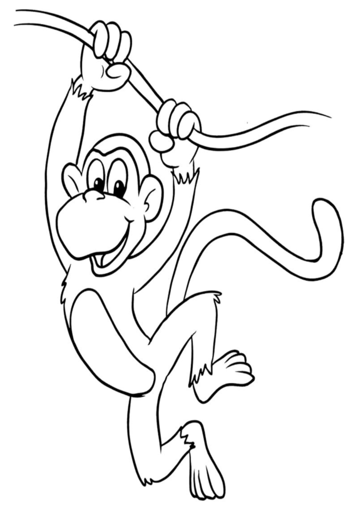 Desenho para Colorir Macaco