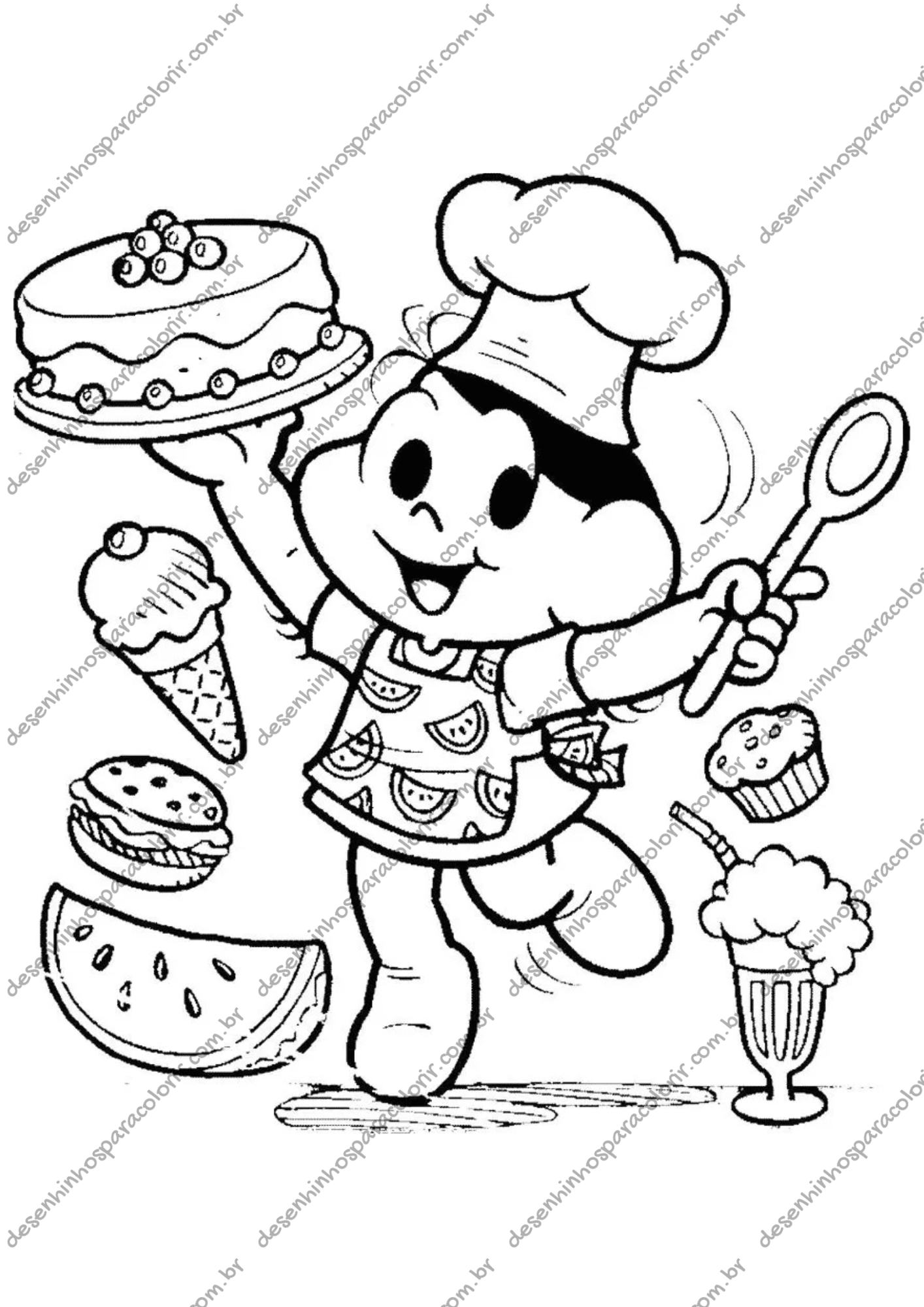 Desenho para Colorir Magali Desenho para Colorir Magali