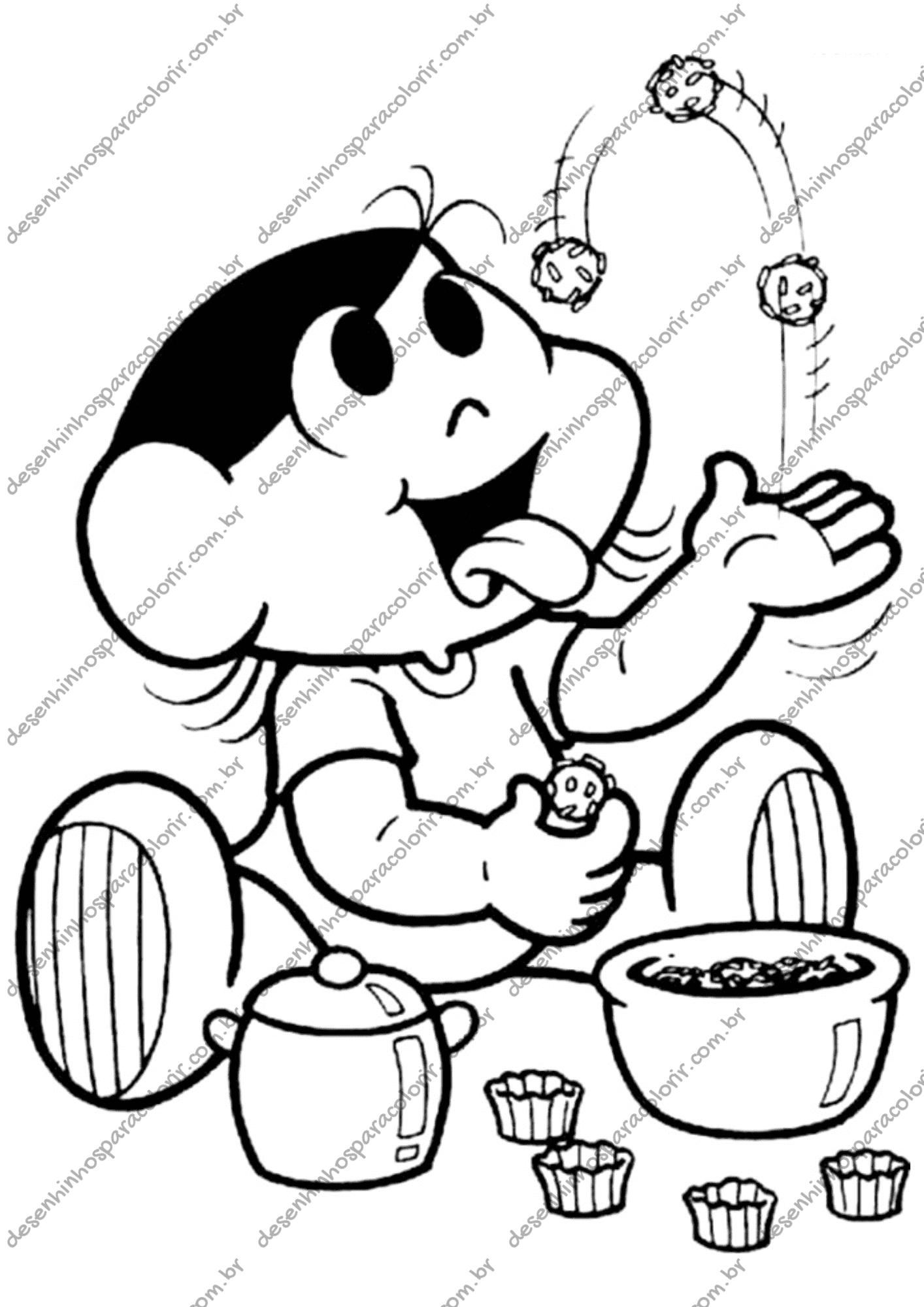 Desenho para Colorir Magali Desenho para Colorir Magali