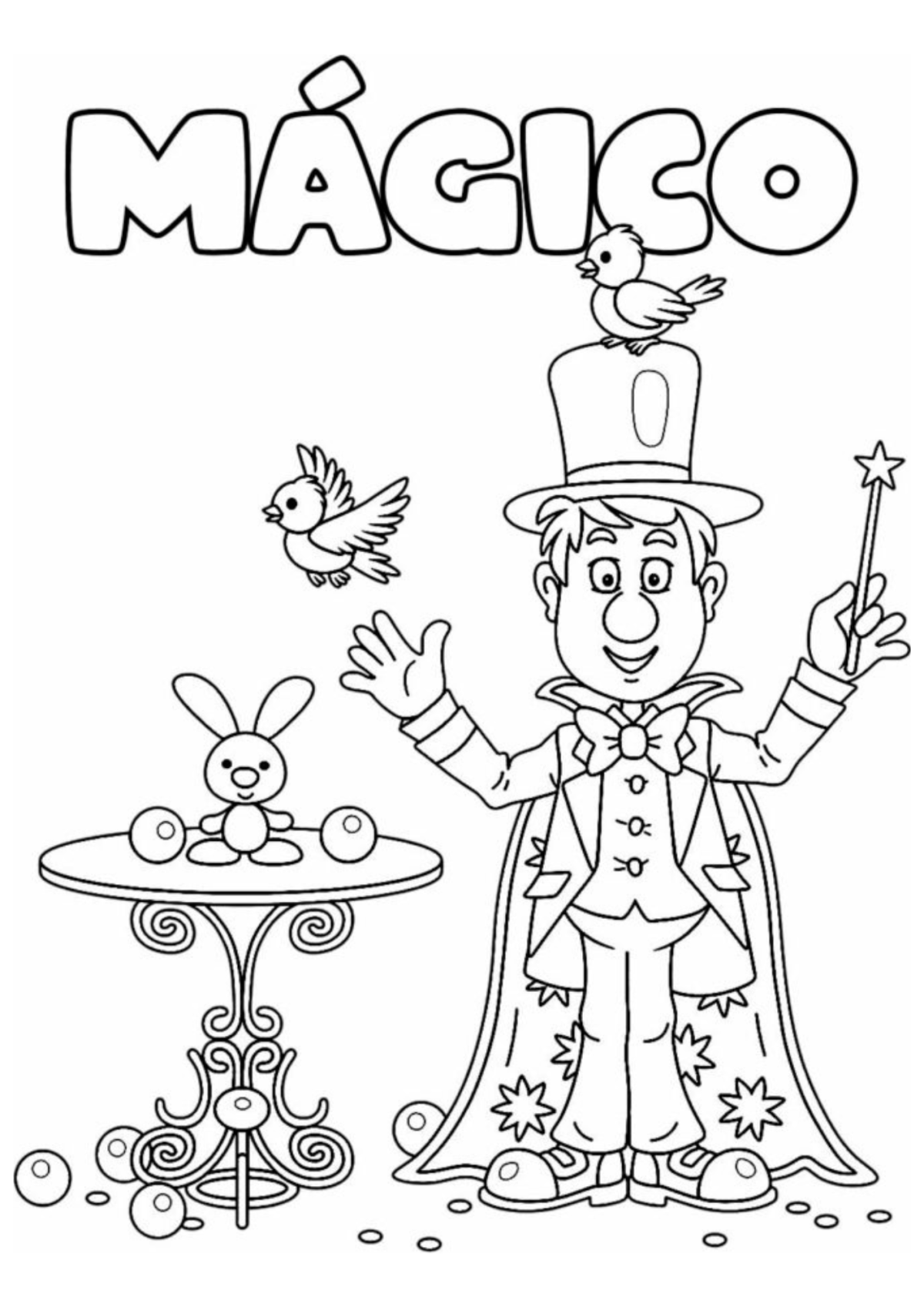 Desenho para Colorir Mágico