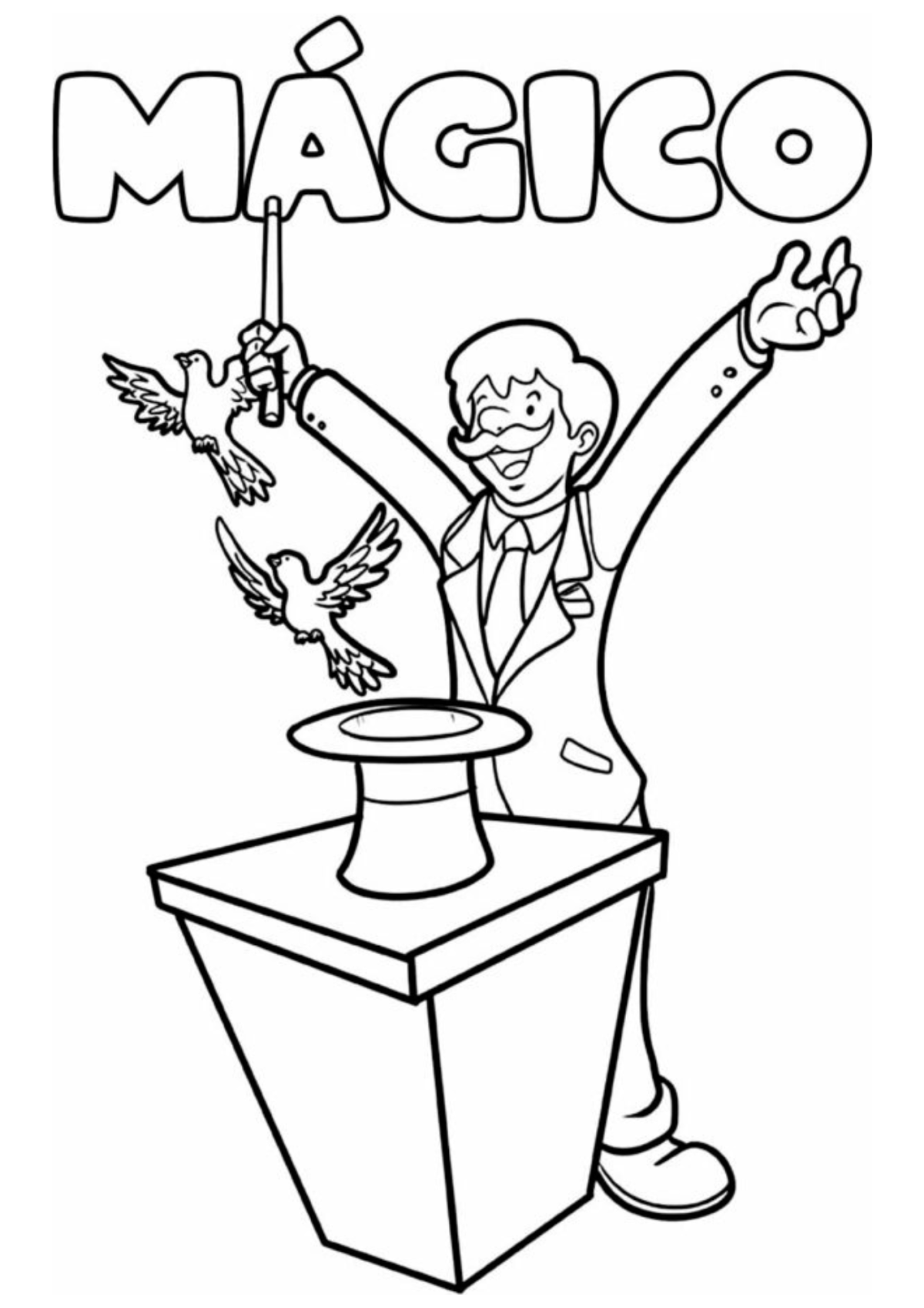 Desenho para Colorir Mágico