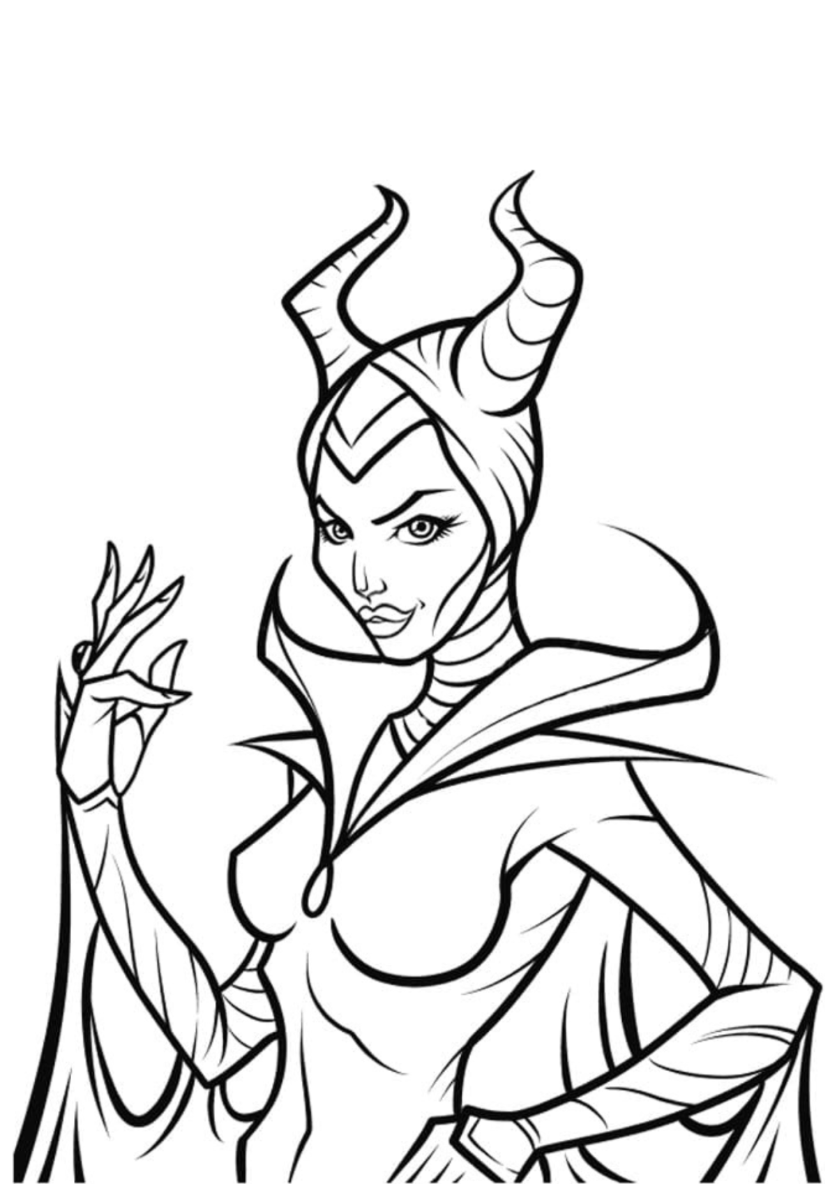 Desenho para Colorir Malévola
