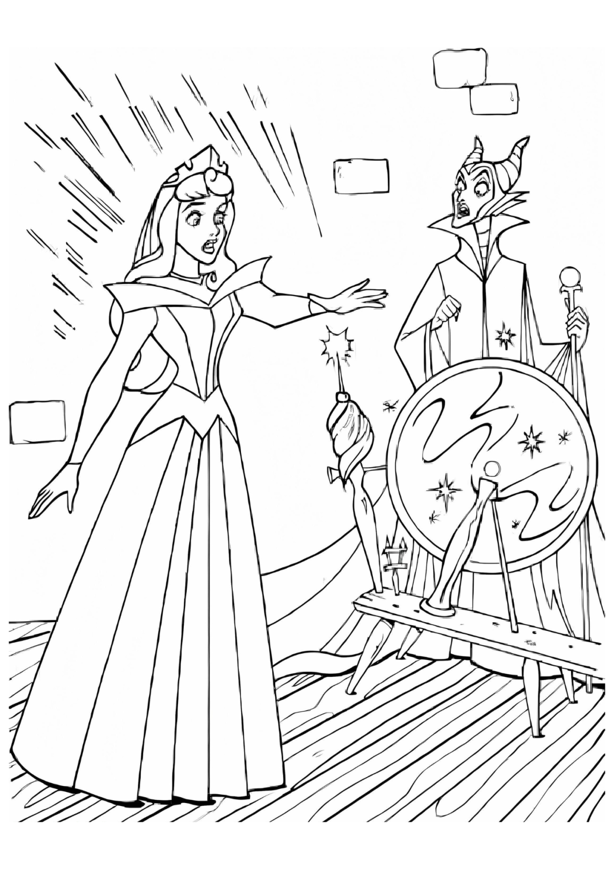 Desenho para Colorir Malévola