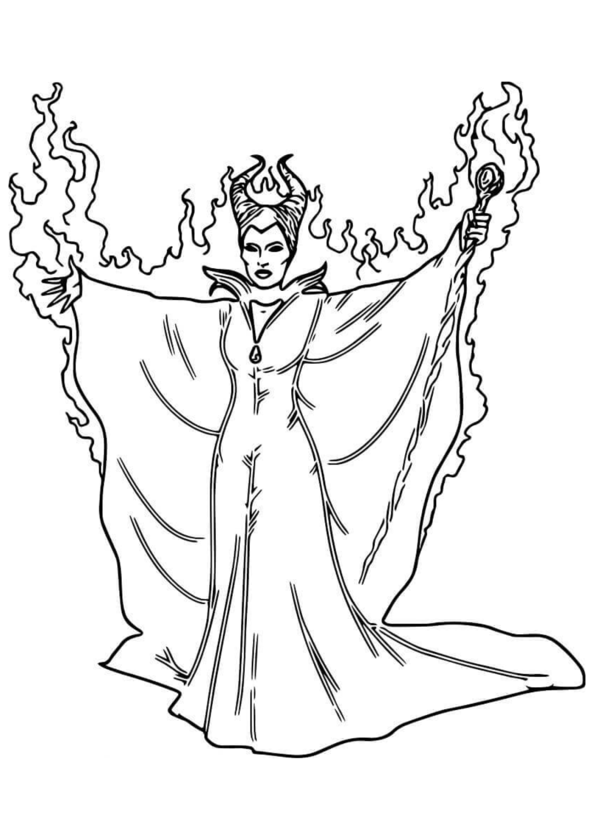 Desenho para Colorir Malévola