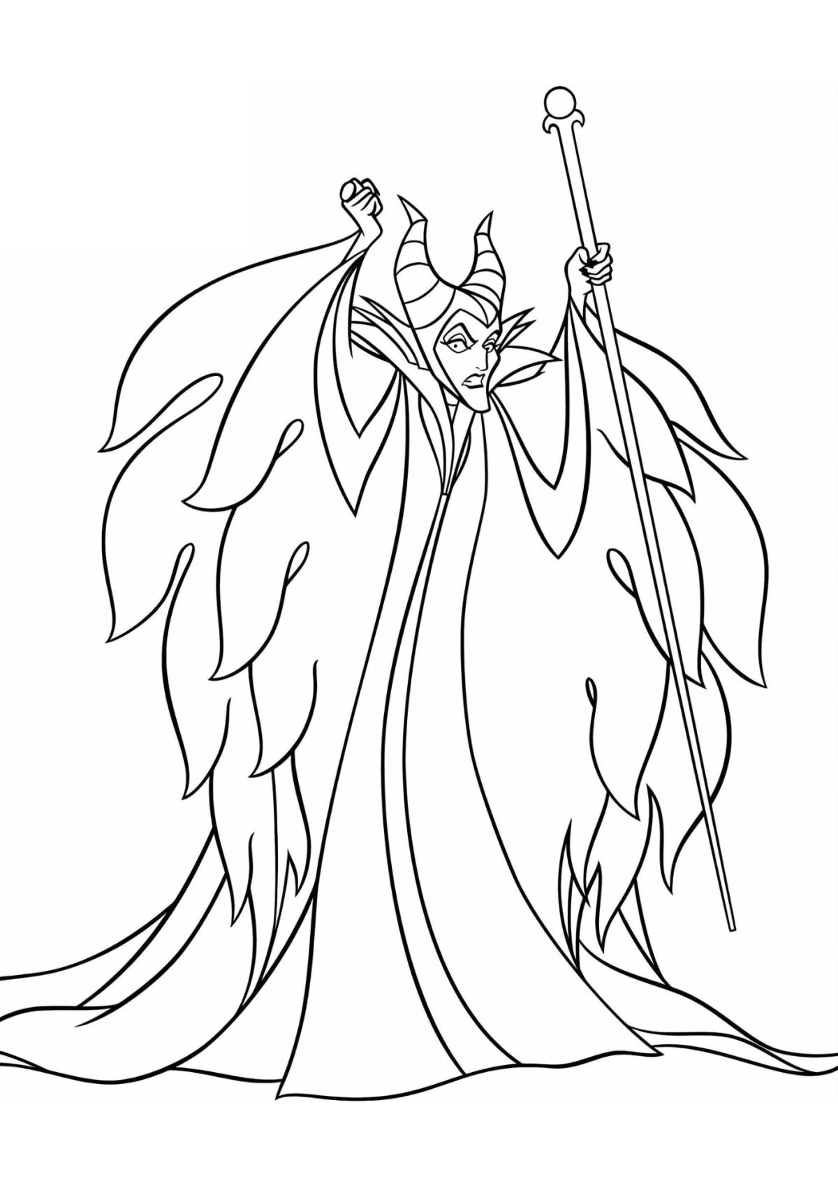 Desenho para Colorir Malévola