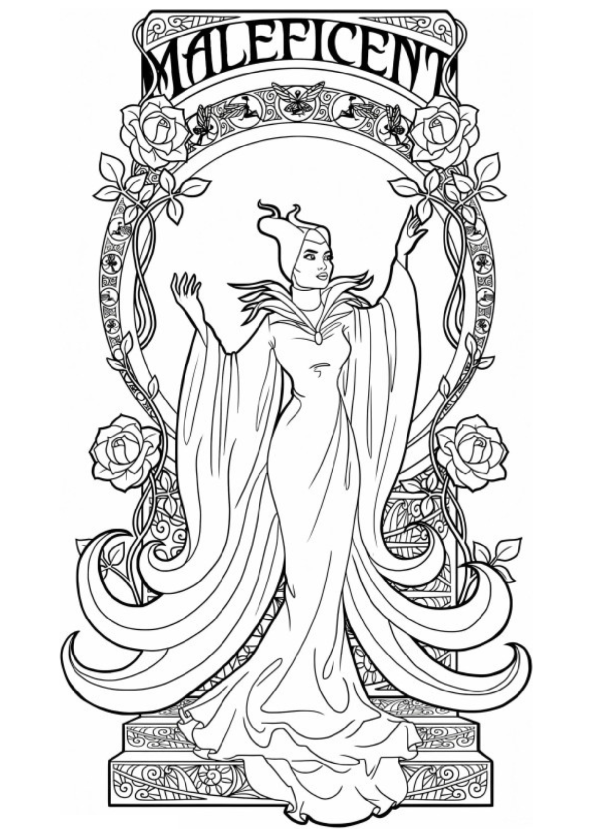 Desenho para Colorir Malévola