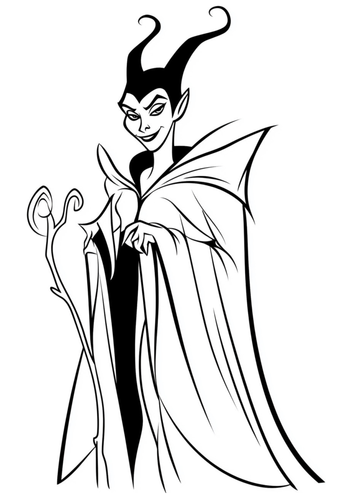 Desenho para Colorir Malévola