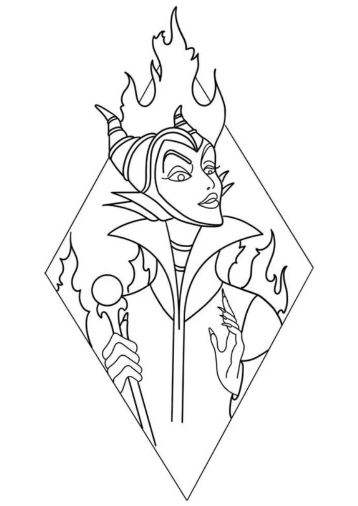 Desenho para Colorir Malévola