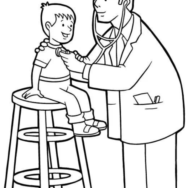 Desenho para Colorir Médico