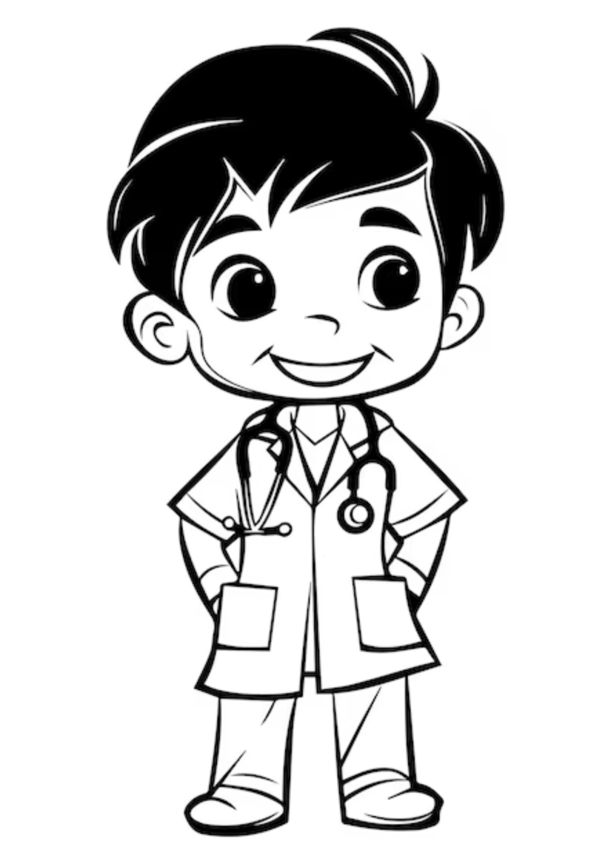 Desenho para Colorir Médico