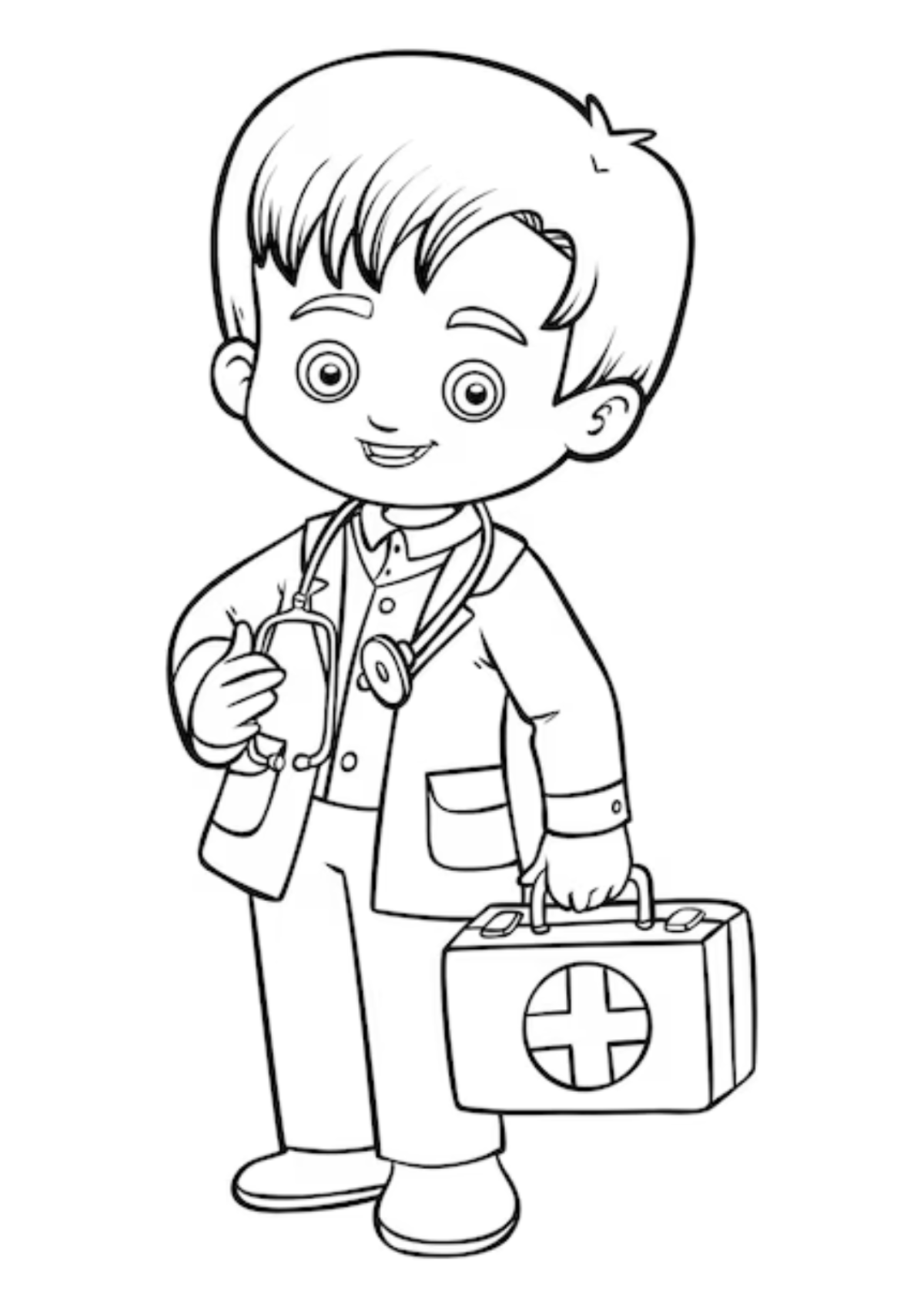 Desenho para Colorir Médico