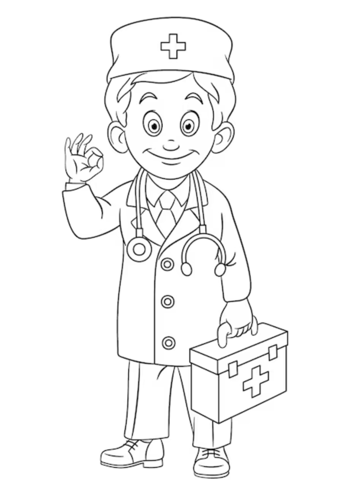 Desenho para Colorir Médico